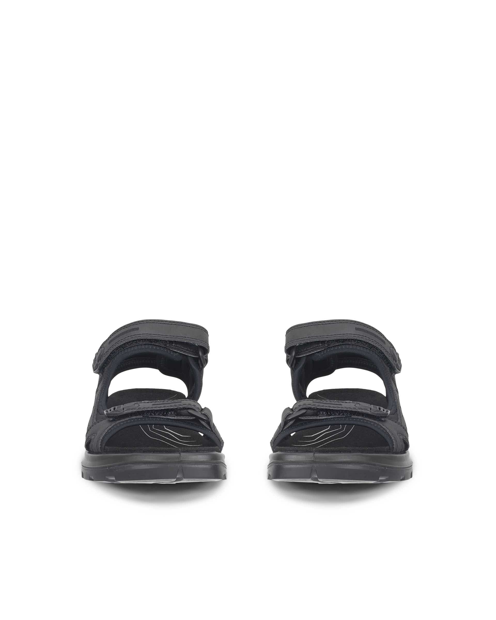 Women's ECCO® Offroad Textile Two Strap Sandal - Black - Front pair