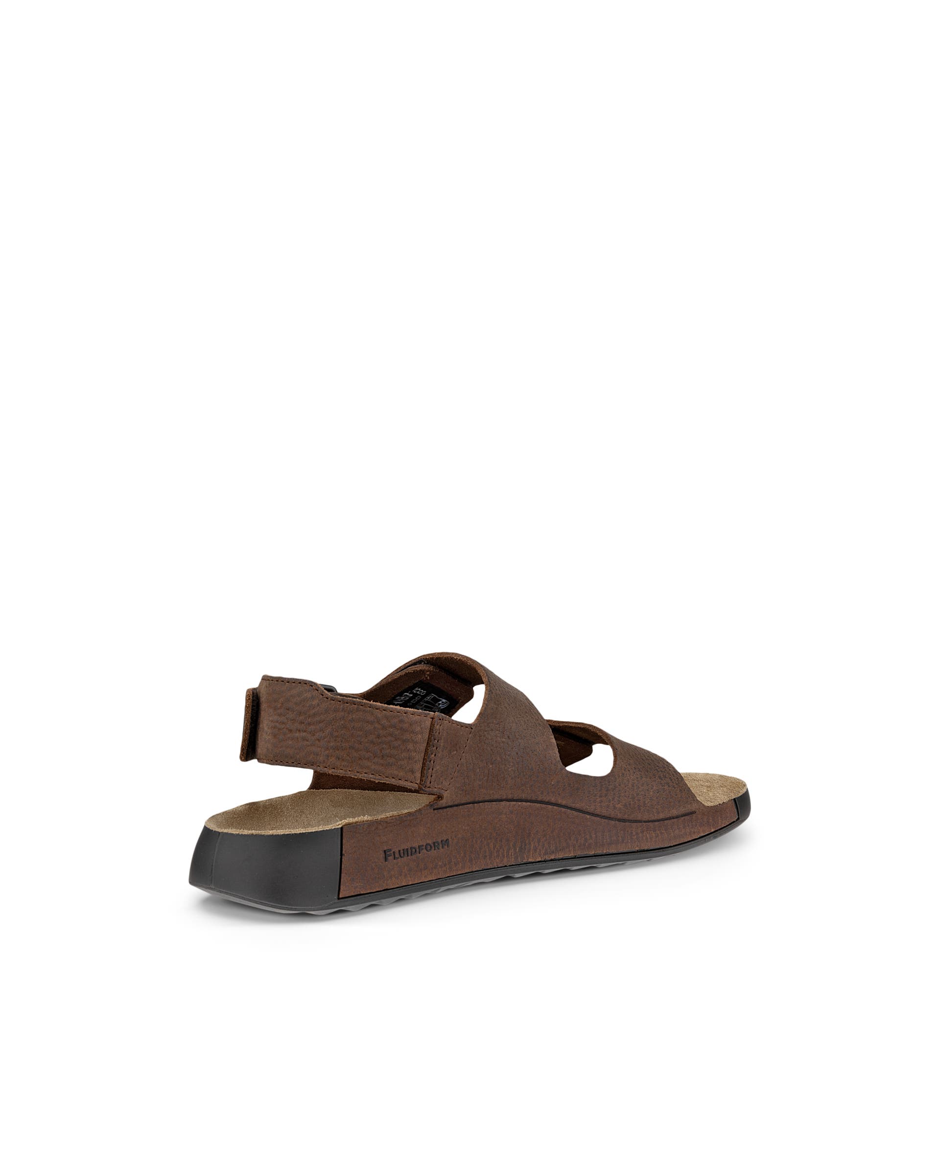 ECCO COZMO MENS LEATHER SANDALS メンズ レザー2ストラップサンダル - ブラウン - Back