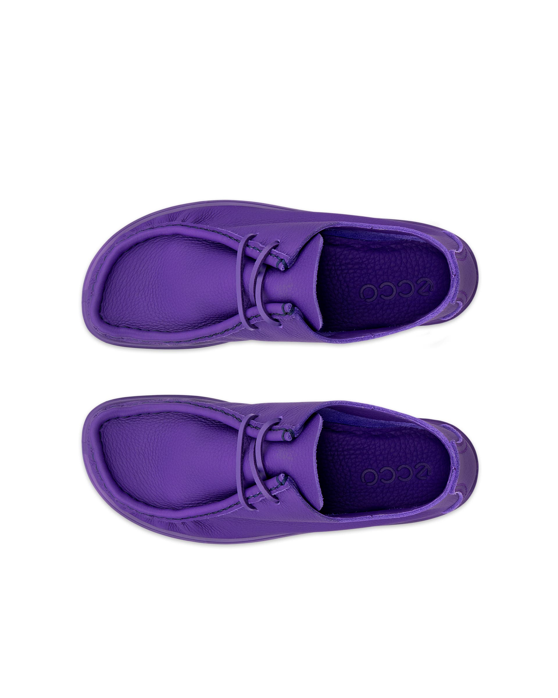 Męskie skórzane buty sznurowane ECCO® JOKE - Fioletowy - Top left pair