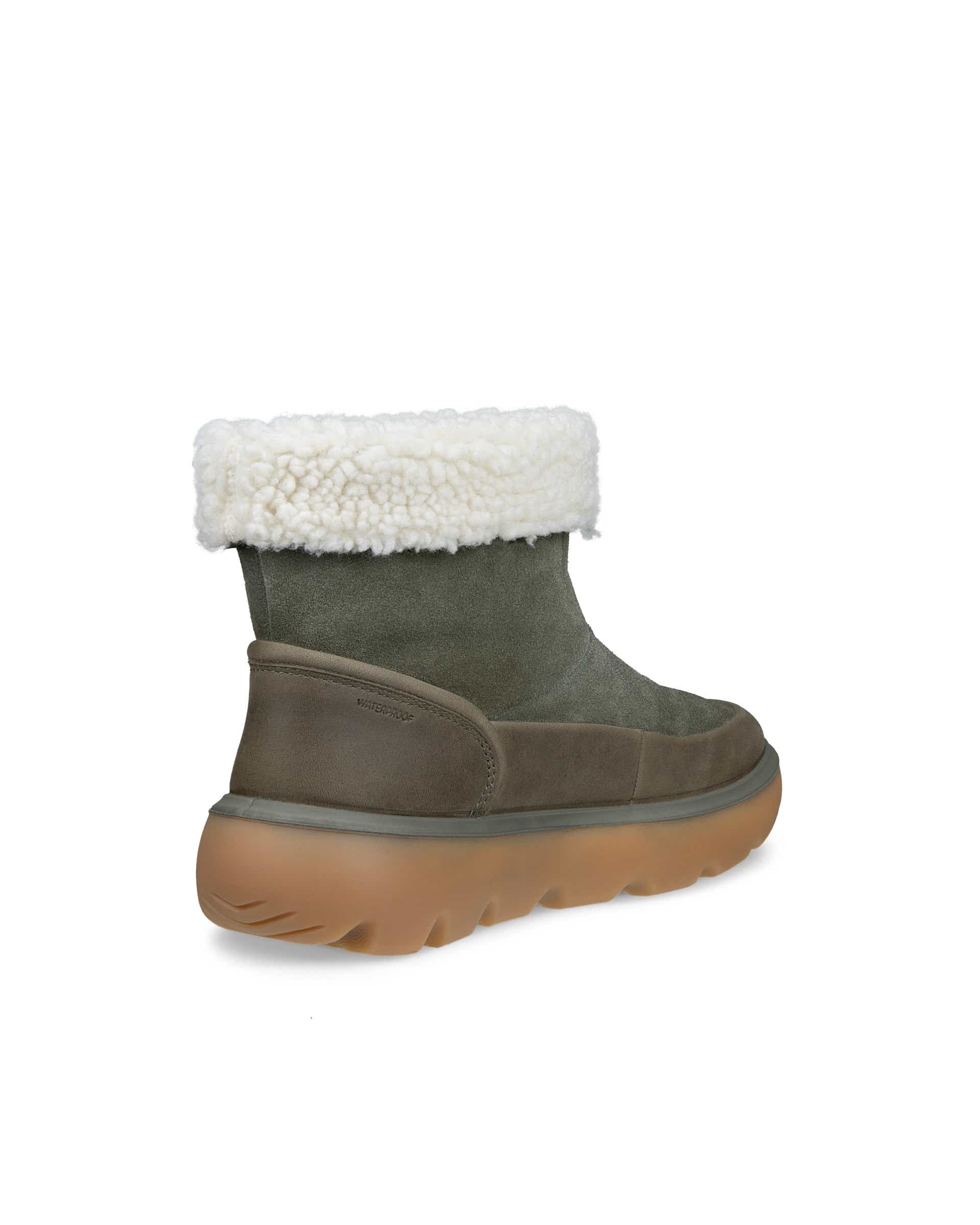 Women's ECCO® GLACIA Suede Waterproof Winter Boot - Green - Back