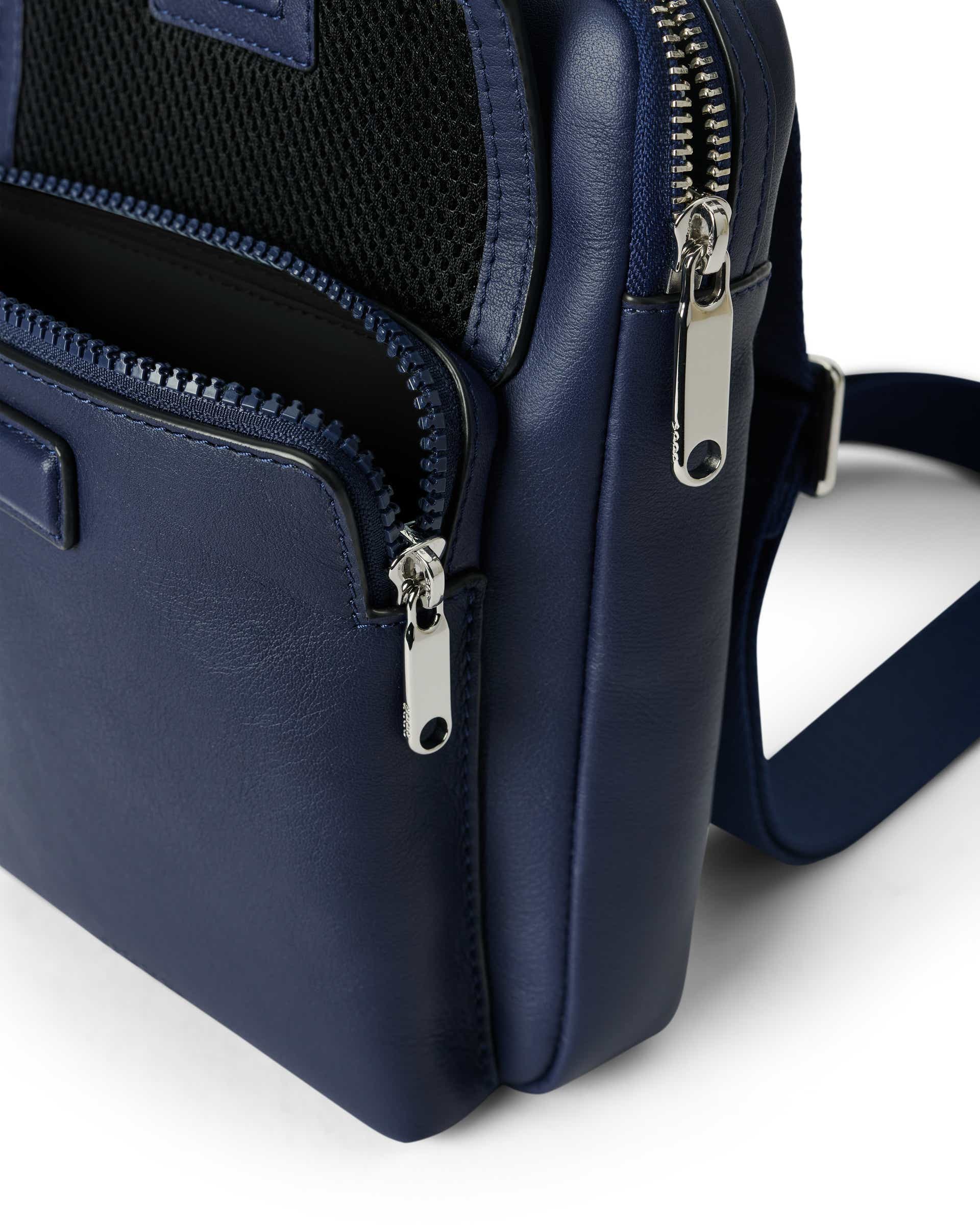 ECCO Flat Pouch City Crossbody レザーショルダーバッグ - ブルー - Inside