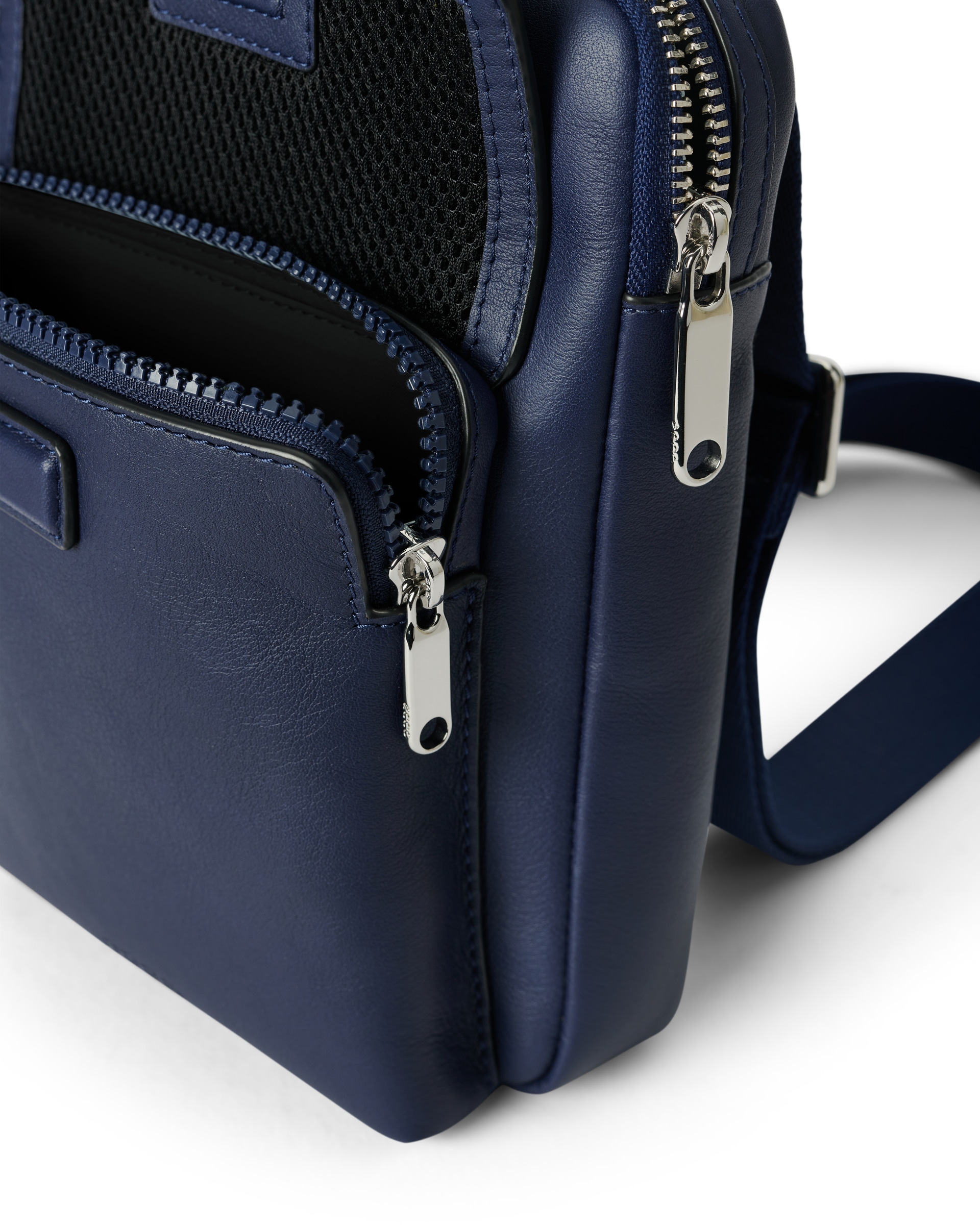 ECCO Flat Pouch City Crossbody レザーショルダーバッグ - ブルー - Inside