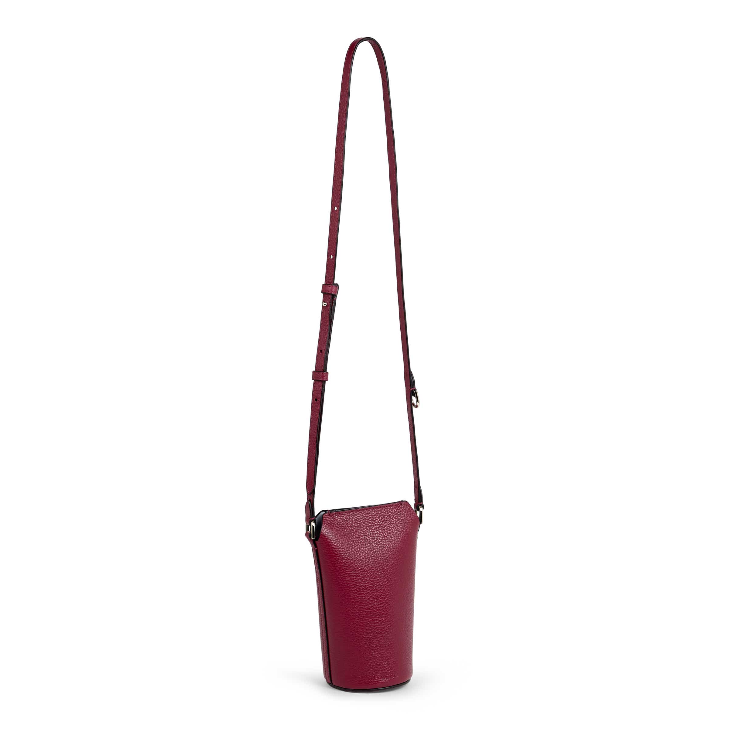ECCO® Pot Wet Leather Crossbody Bag - Red - Main