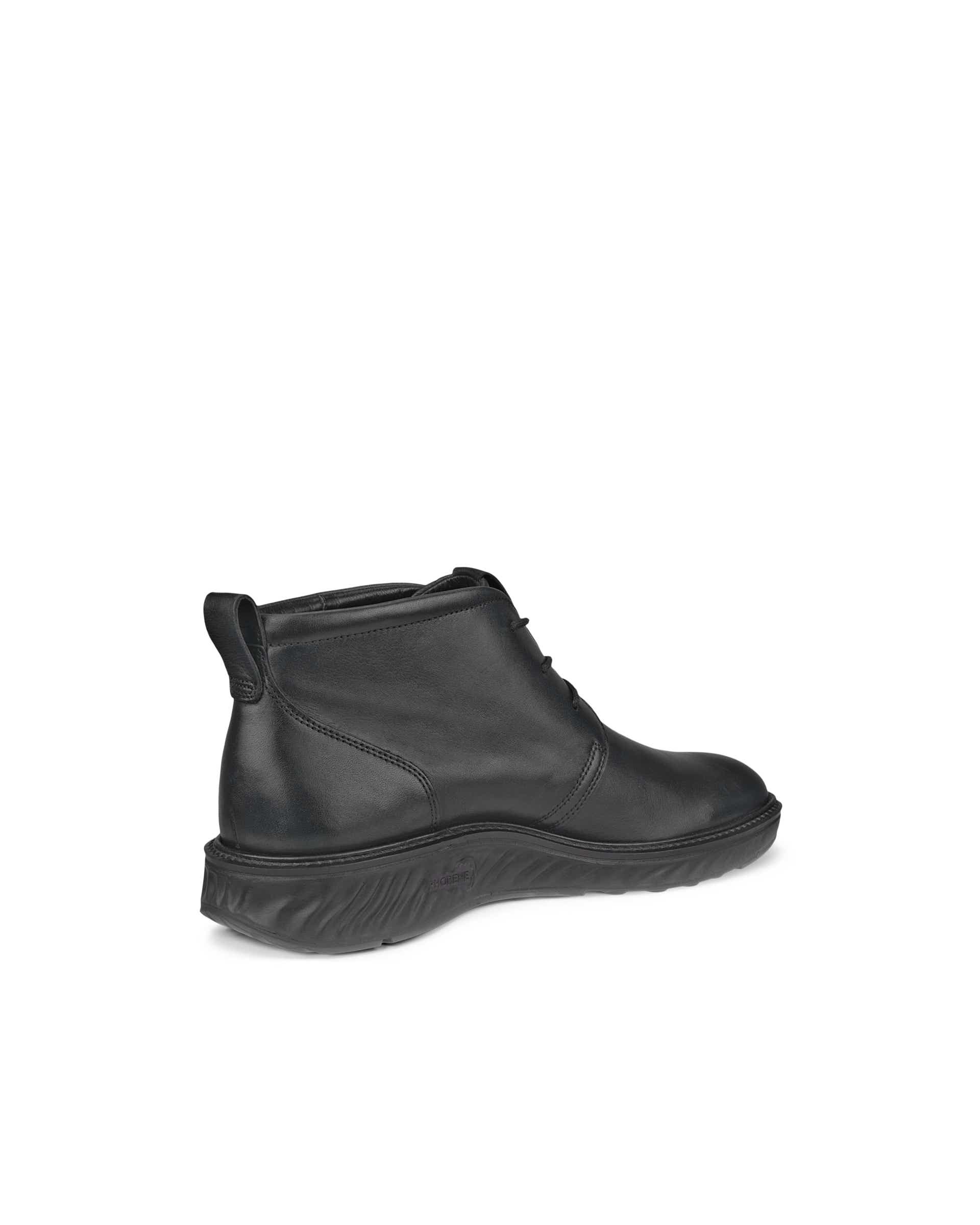 Men's ECCO® ST.1 Hybrid Leather Gore-Tex Chukka Boot - Black - Back