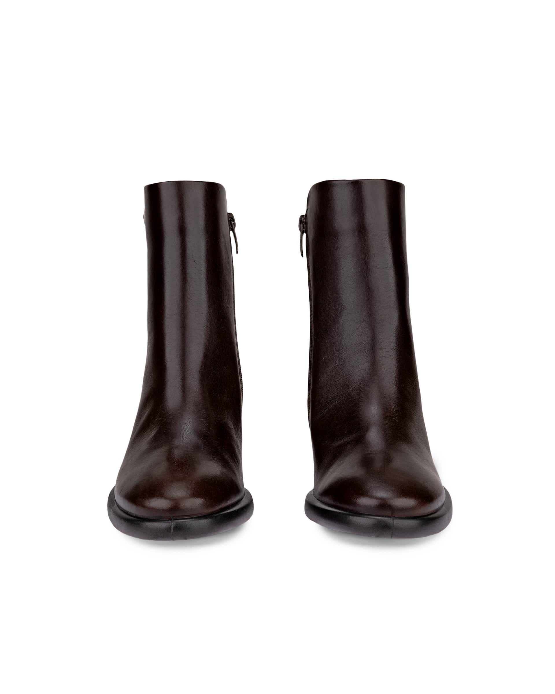 Women's ECCO® Sculpted LX 55 Leather Ankle Boot - Brown - Front pair