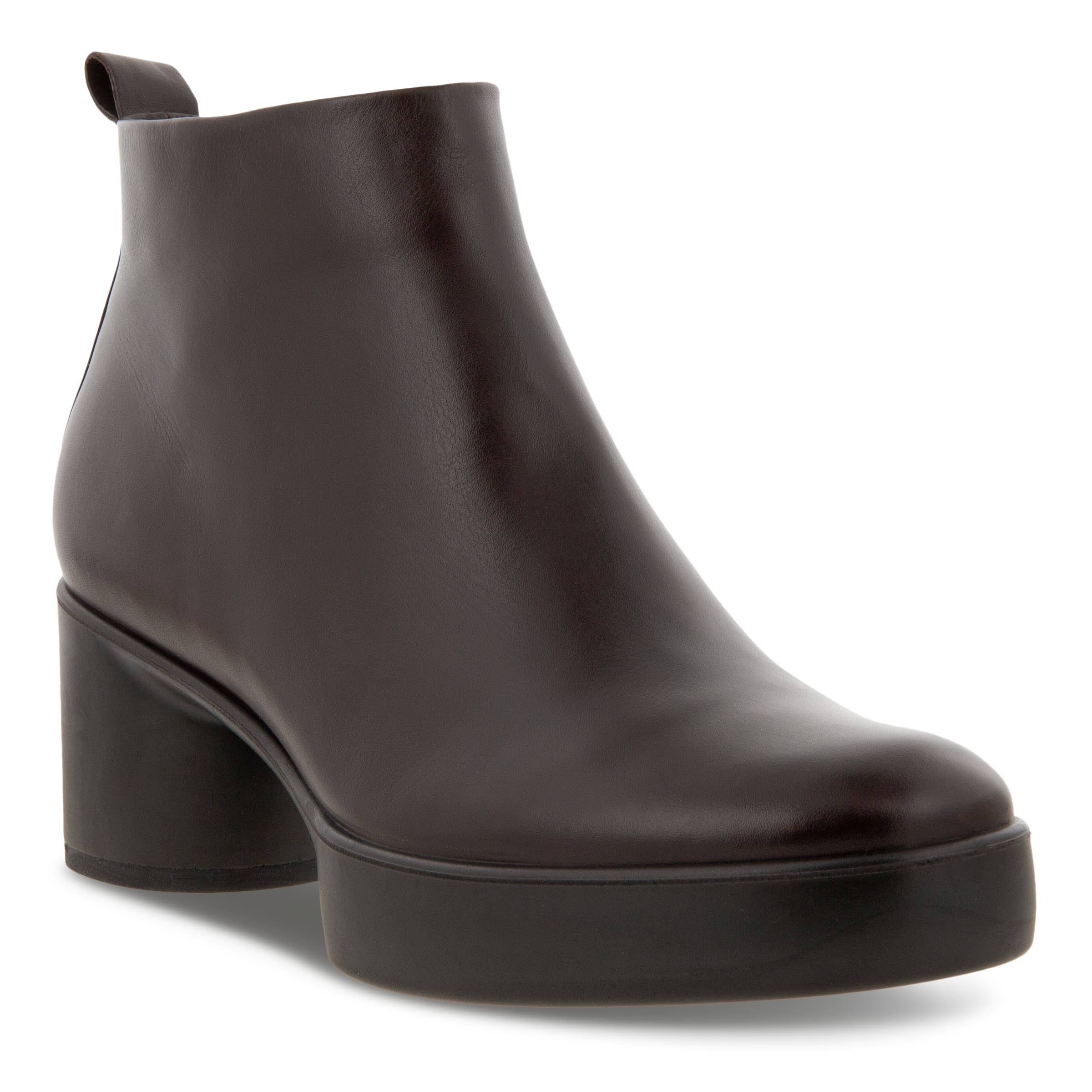 Women's ECCO® Shape Sculpted Motion 35 Leather Ankle Boot - Brown - Main