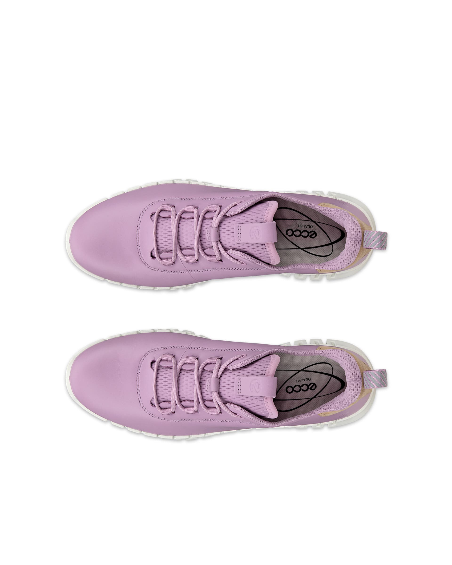 Women's ECCO® Gruuv Leather Sneaker - Purple - Top left pair