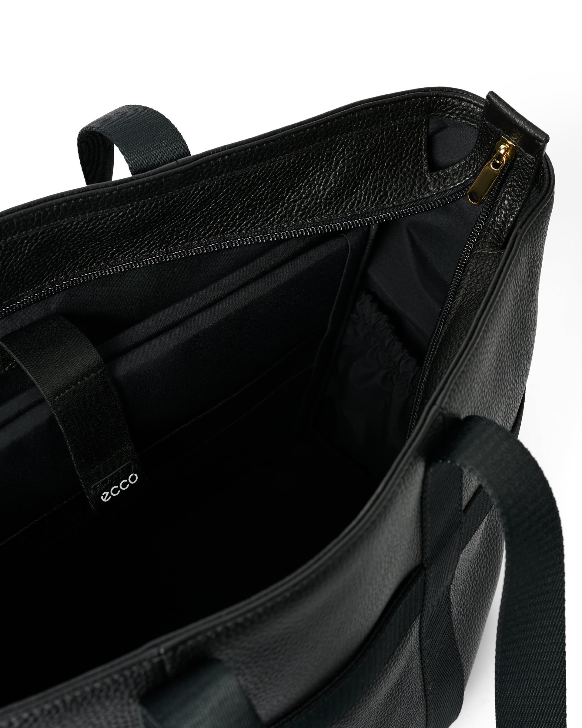 Kožená taška tote ECCO® - Čierna - Inside