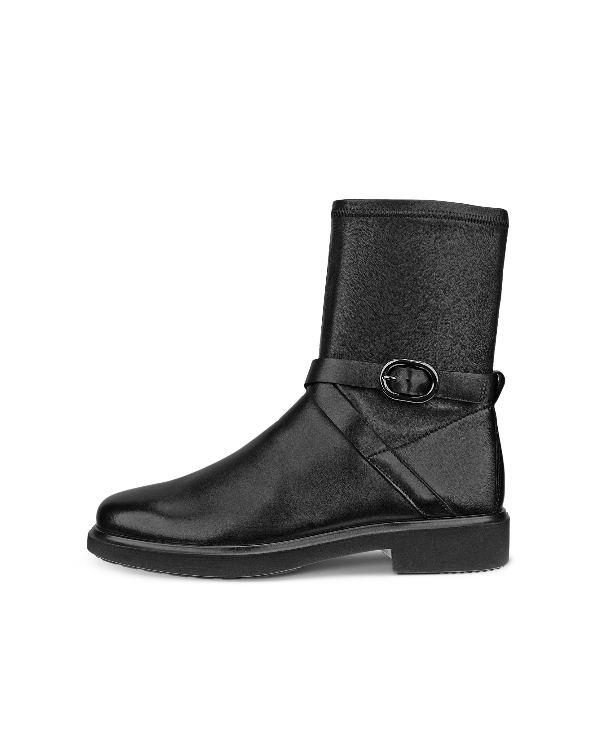 Women's ECCO® METROPOLE AMSTERDAM Leather Mid-Cut Boot - Black - Outside