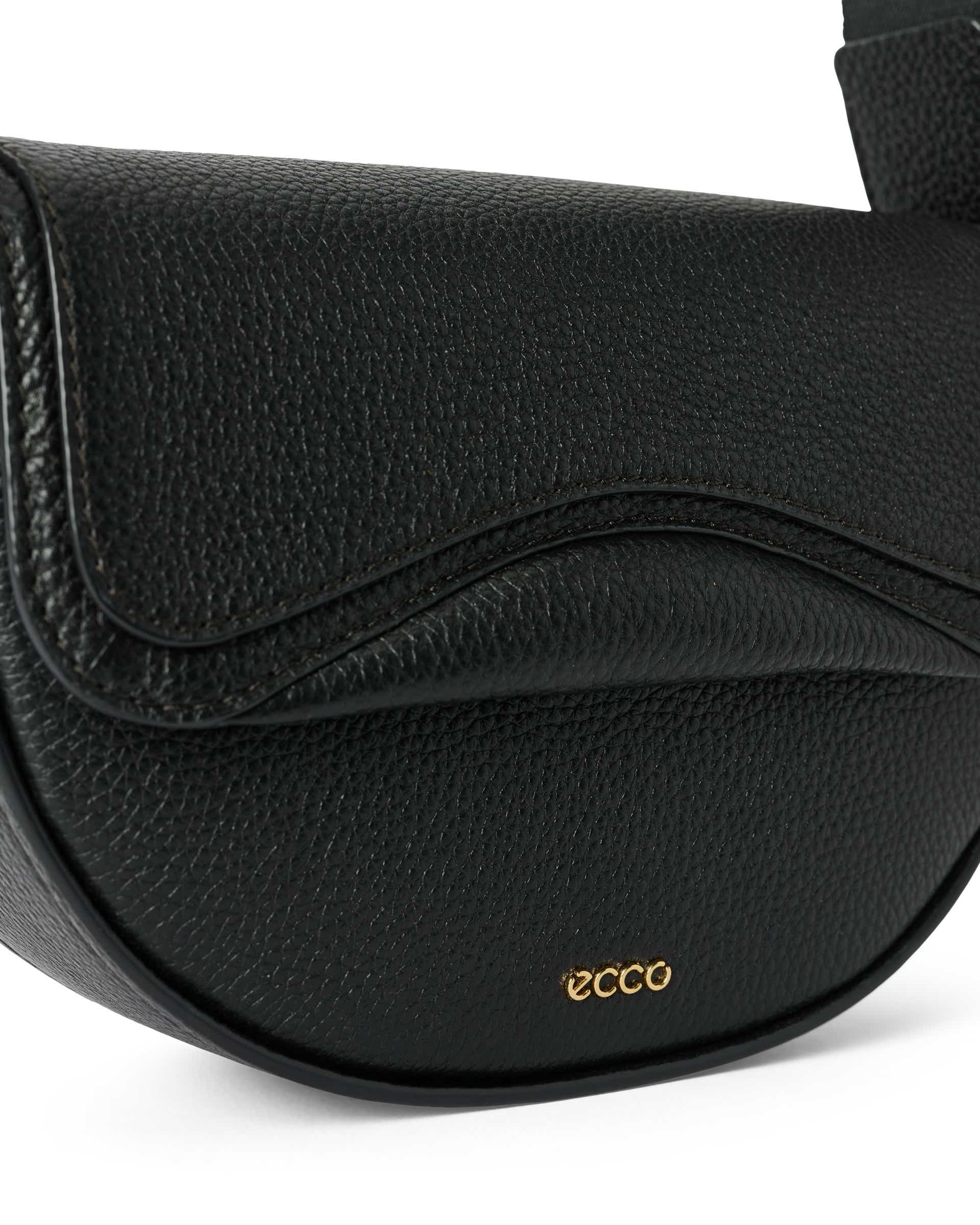 Skórzana torebka przez ramię ECCO® Saddle Bag - Czarny - Detail-1