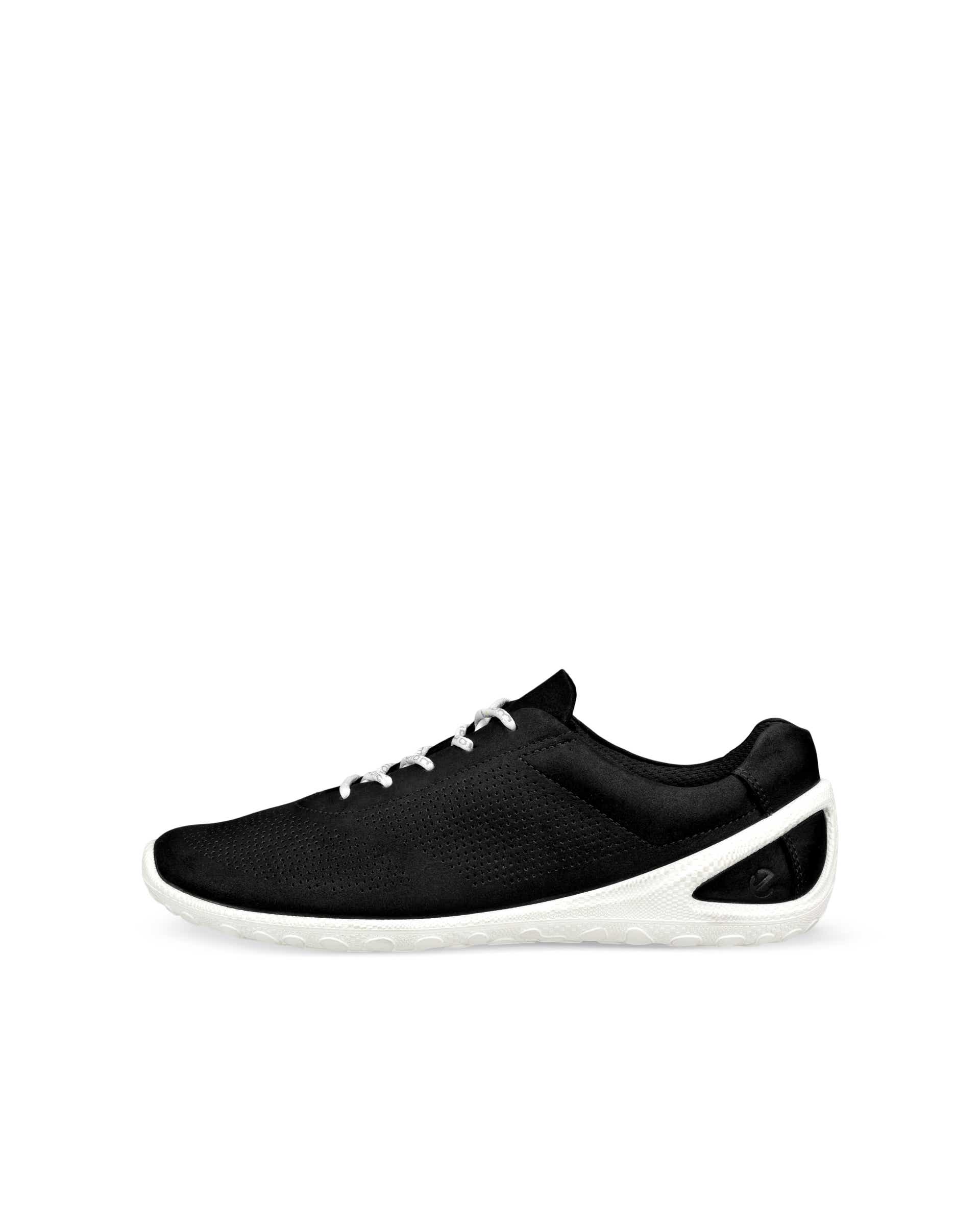 Women's ECCO® Nubuck Shoe - Black - Outside