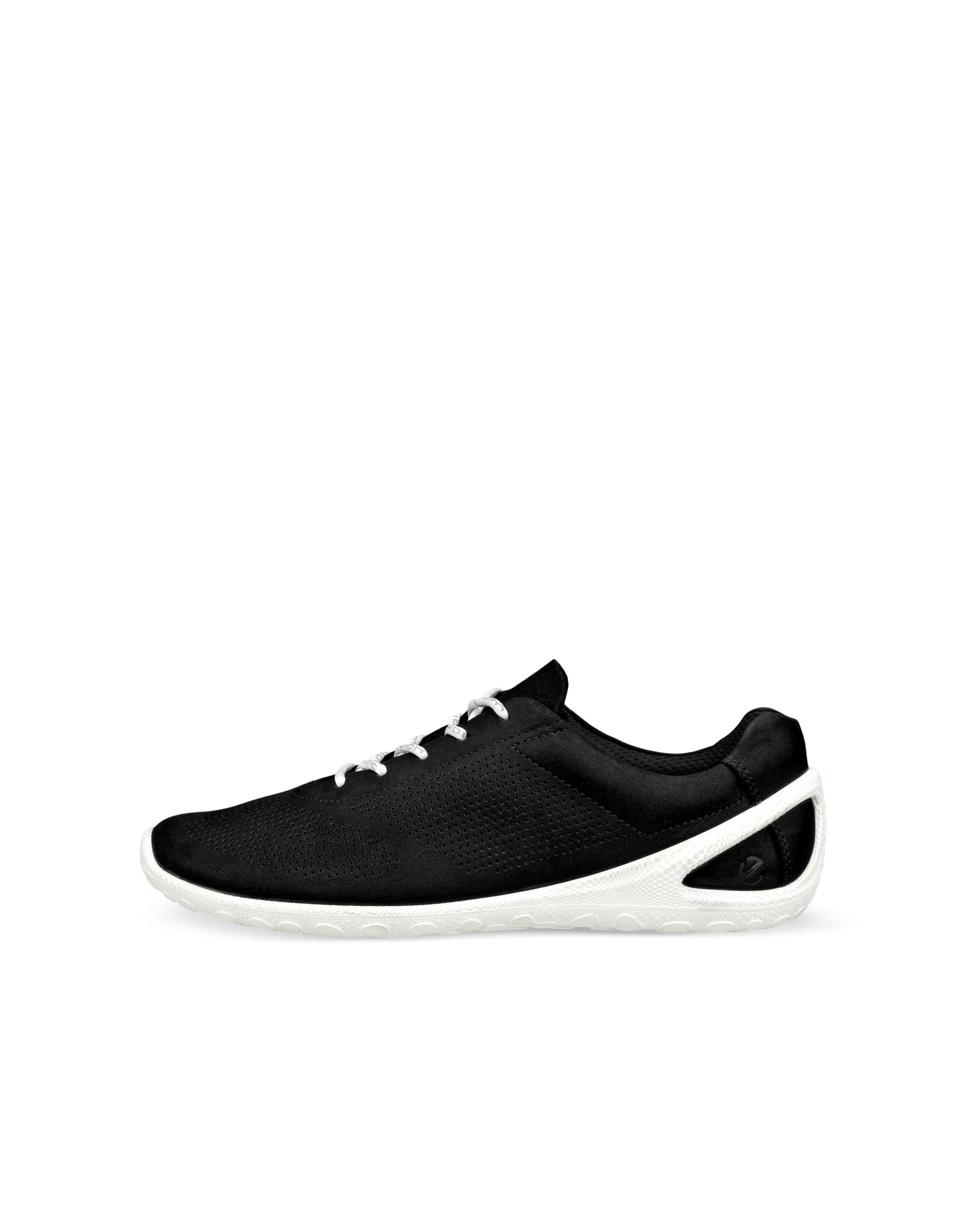 Women's ECCO® Nubuck Shoe - Black - Outside