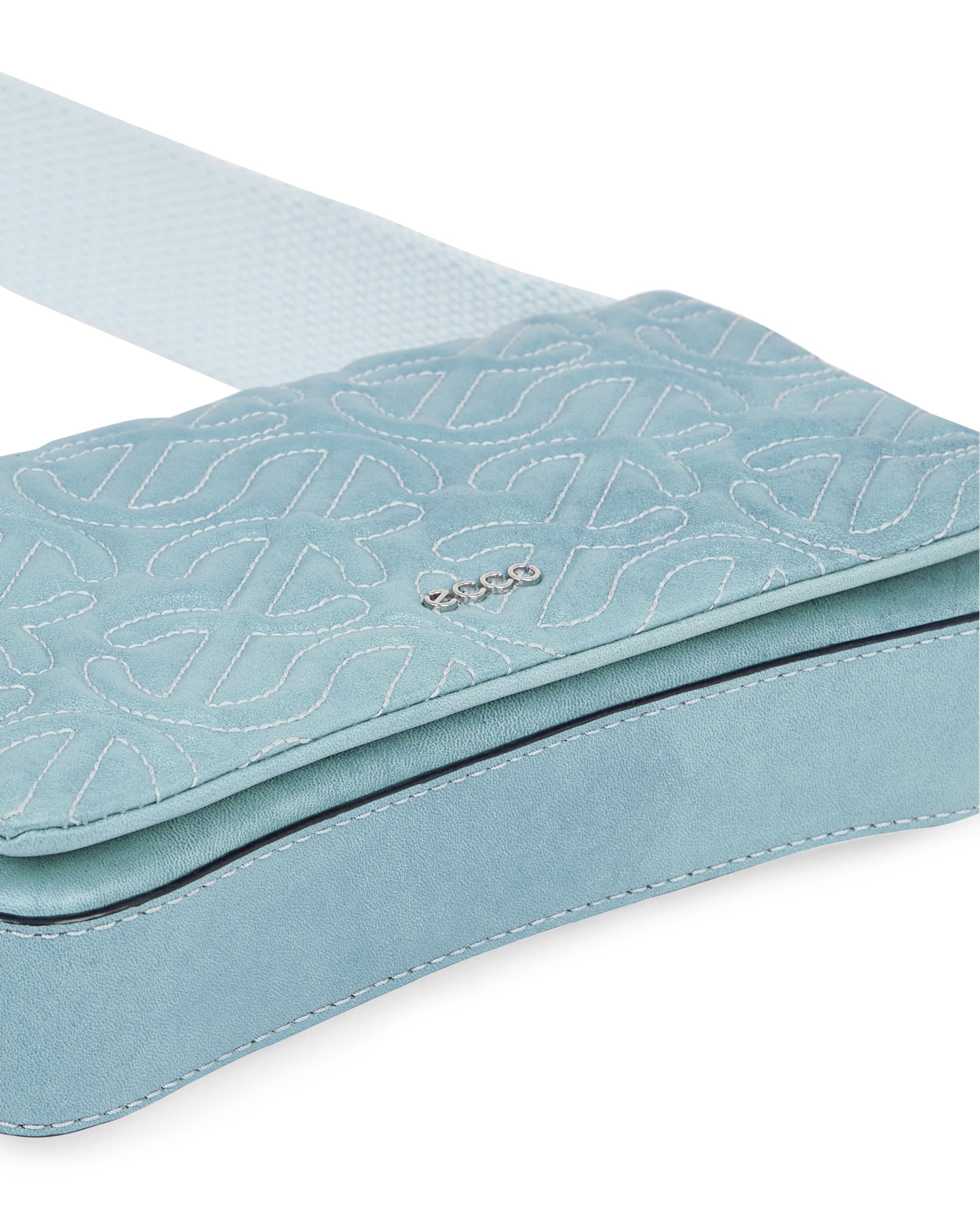 ECCO Pinch Small Quilted Wave Indigo レザークロスボディバッグ - ブルー - Detail-1