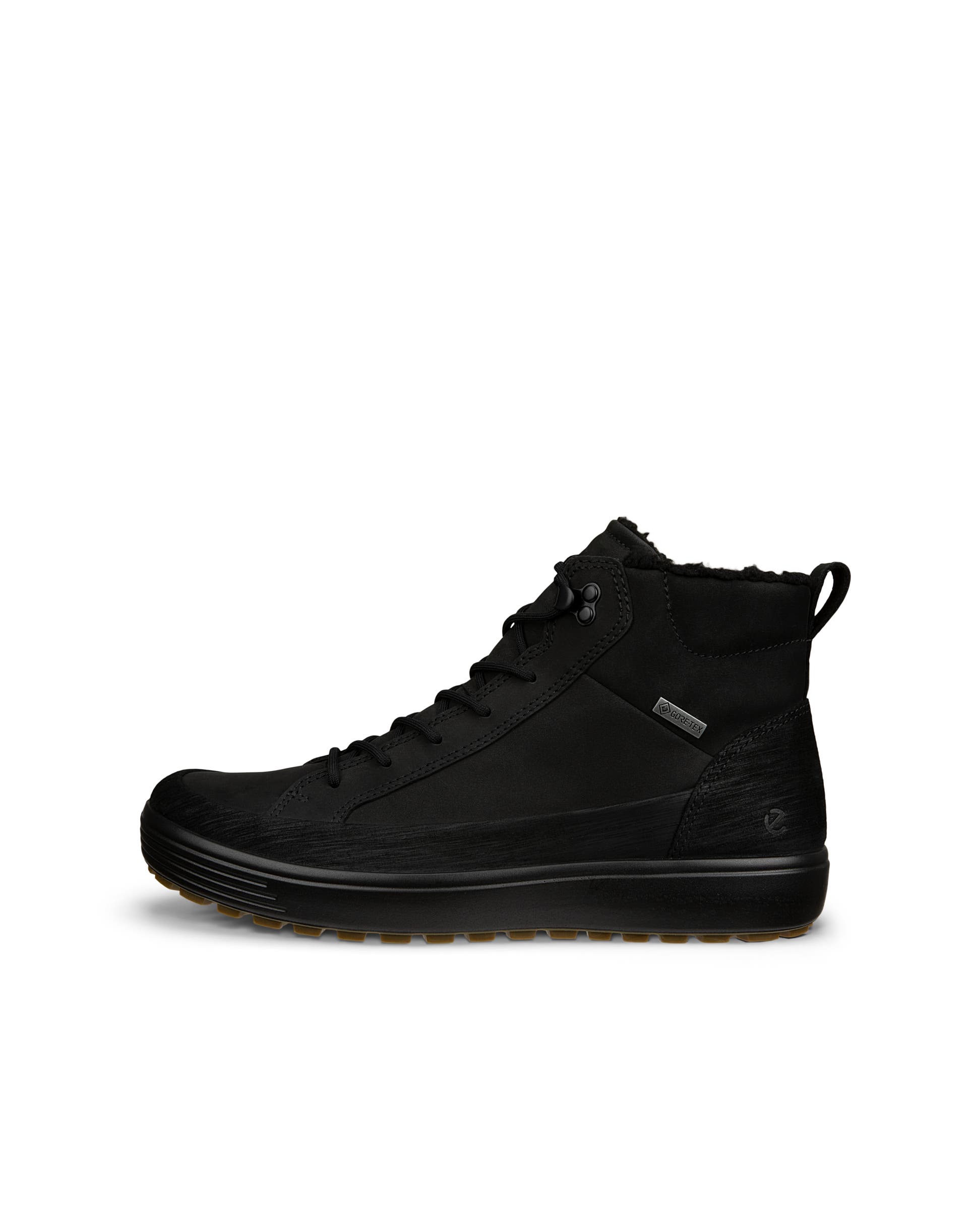 ECCO® Soft 7 Tred mellemhøj Gore-Tex støvle i nubuck til herrer - Sort - Outside