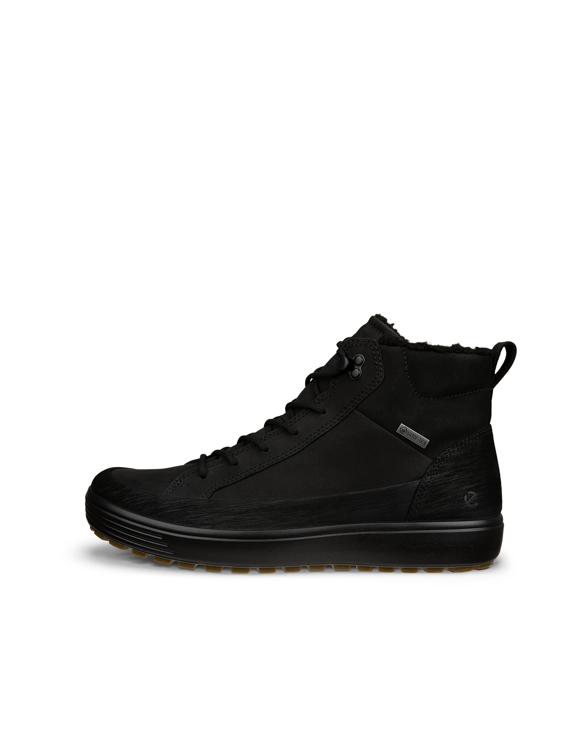 Botas de caña media de piel Gore-Tex ECCO® Soft 7 Tred para hombre - Negro - Outside