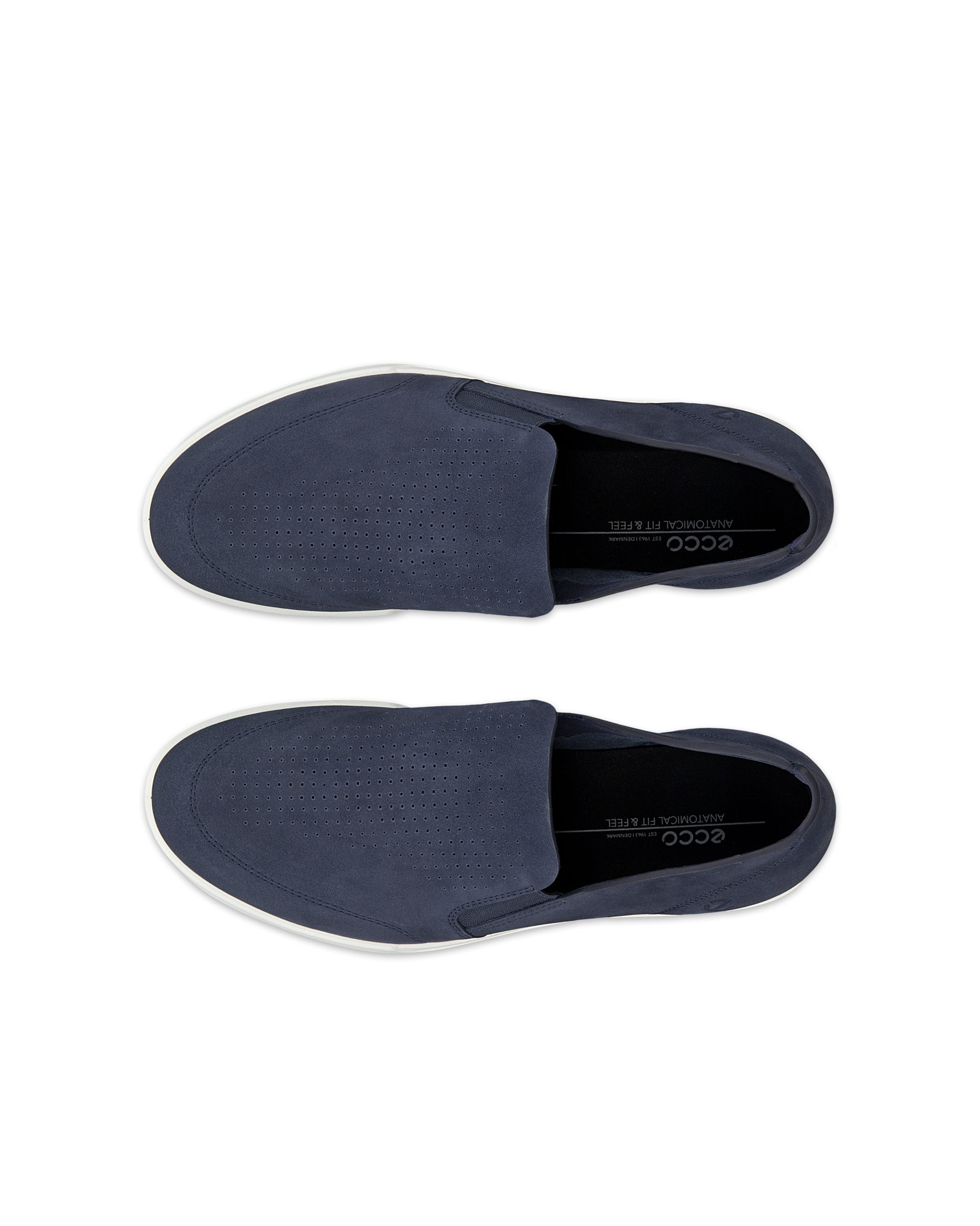 Men's ECCO® Travel Slip-On Shoe - Blue - Top left pair