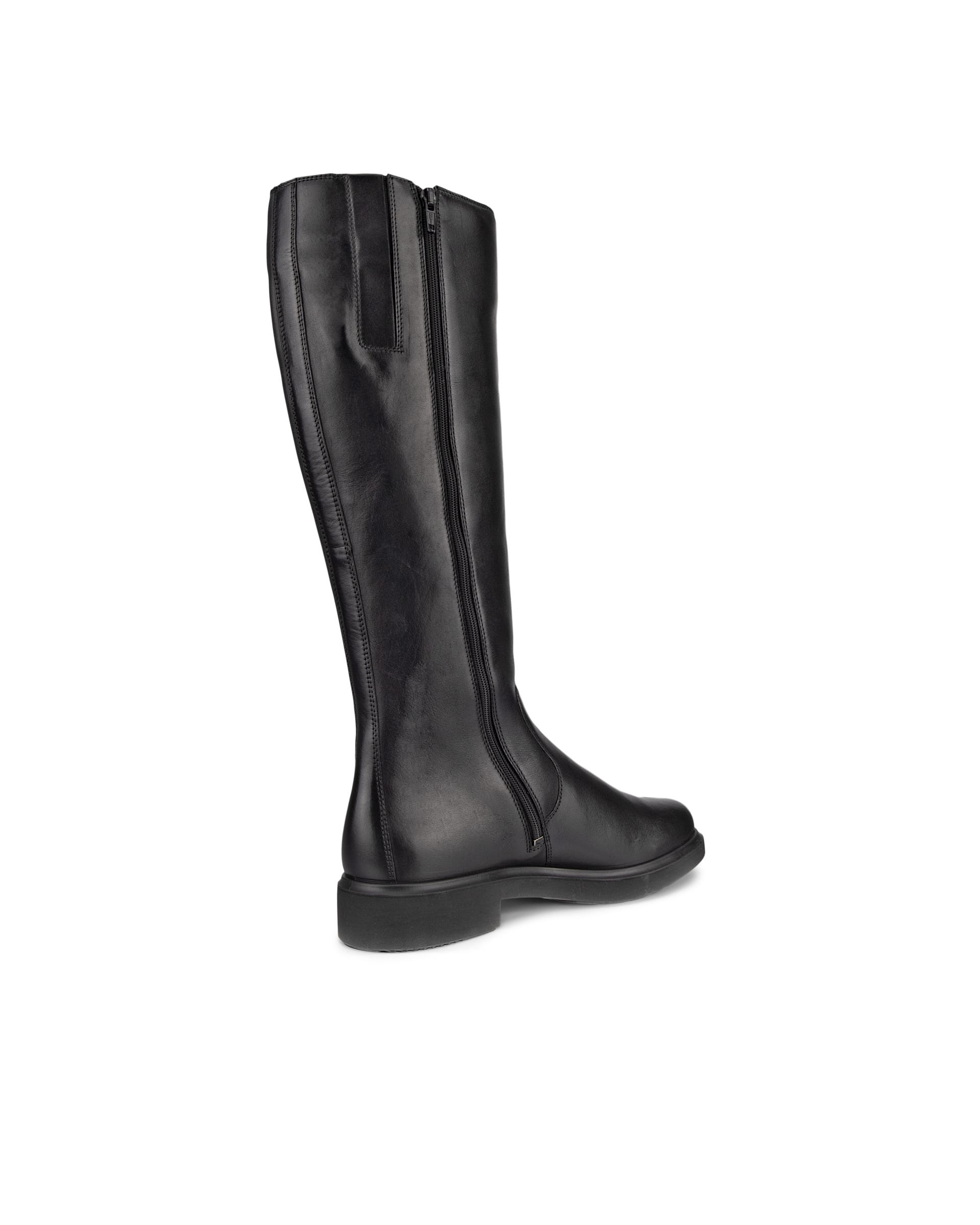 Women's ECCO® Metropole Amsterdam Leather High-Cut Boot - Black - Back