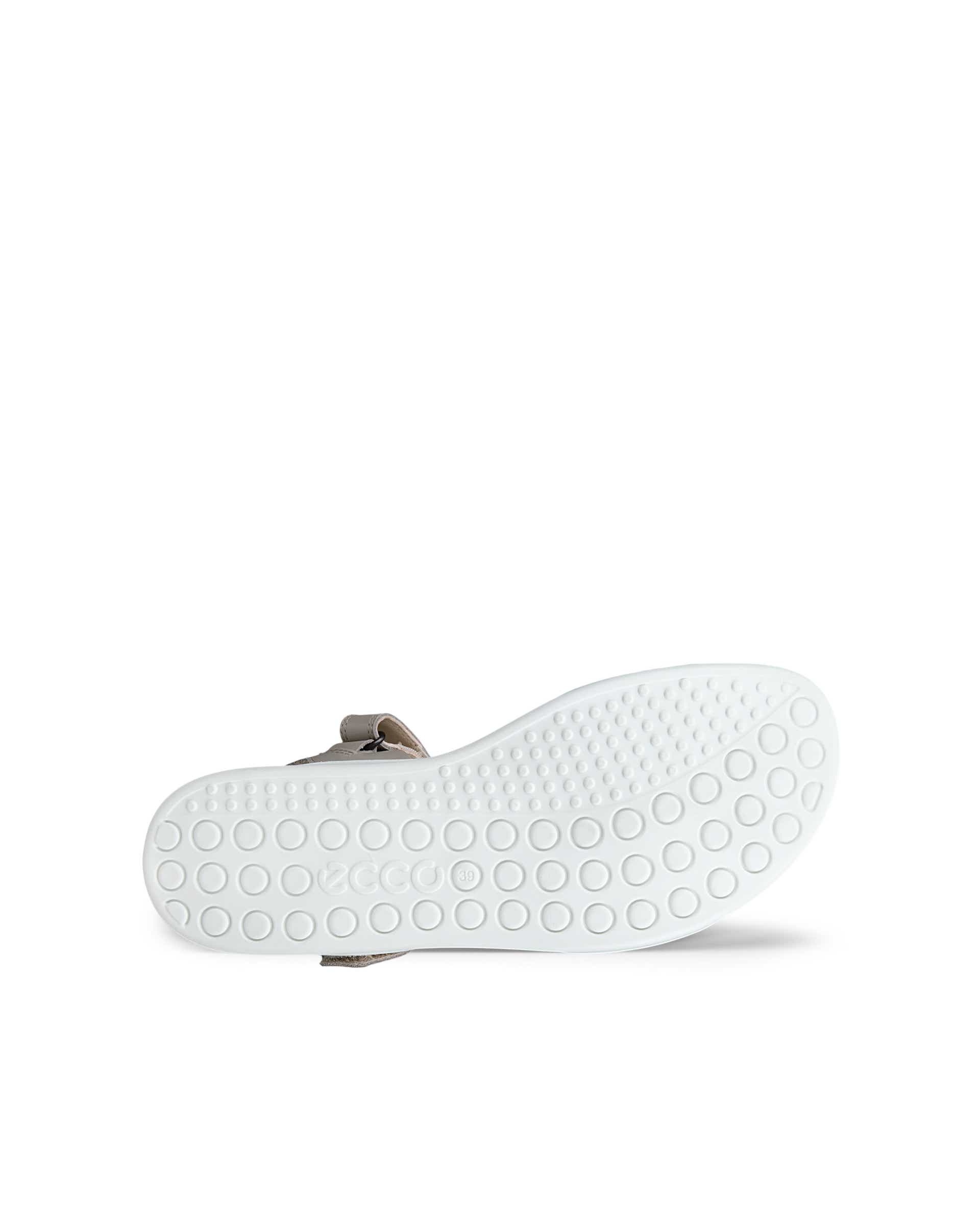 ECCO® SOFT SANDAL sandaler i læder med to remme til damer - Beige - Sole