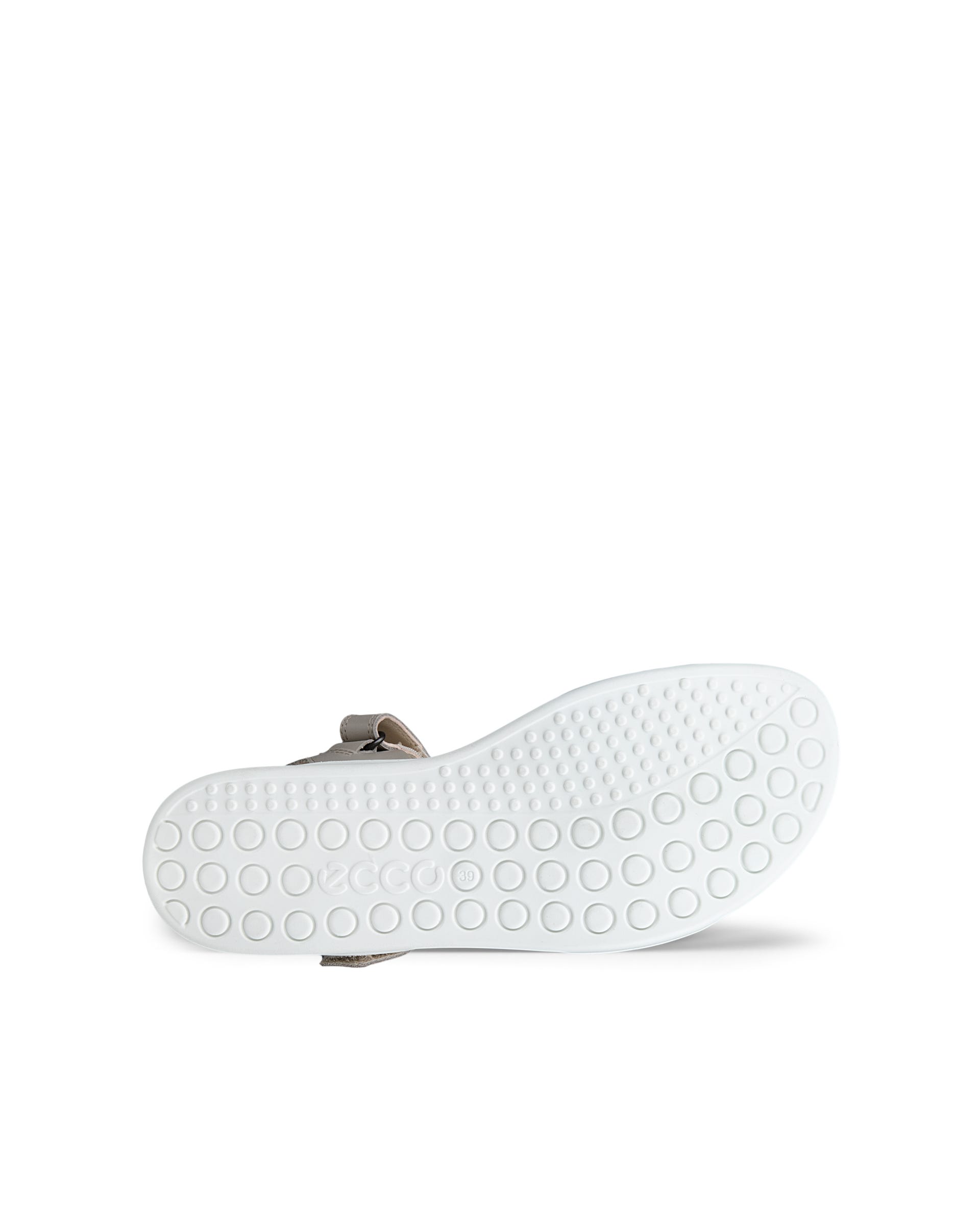 ECCO® SOFT SANDAL sandaler i læder med to remme til damer - Beige - Sole