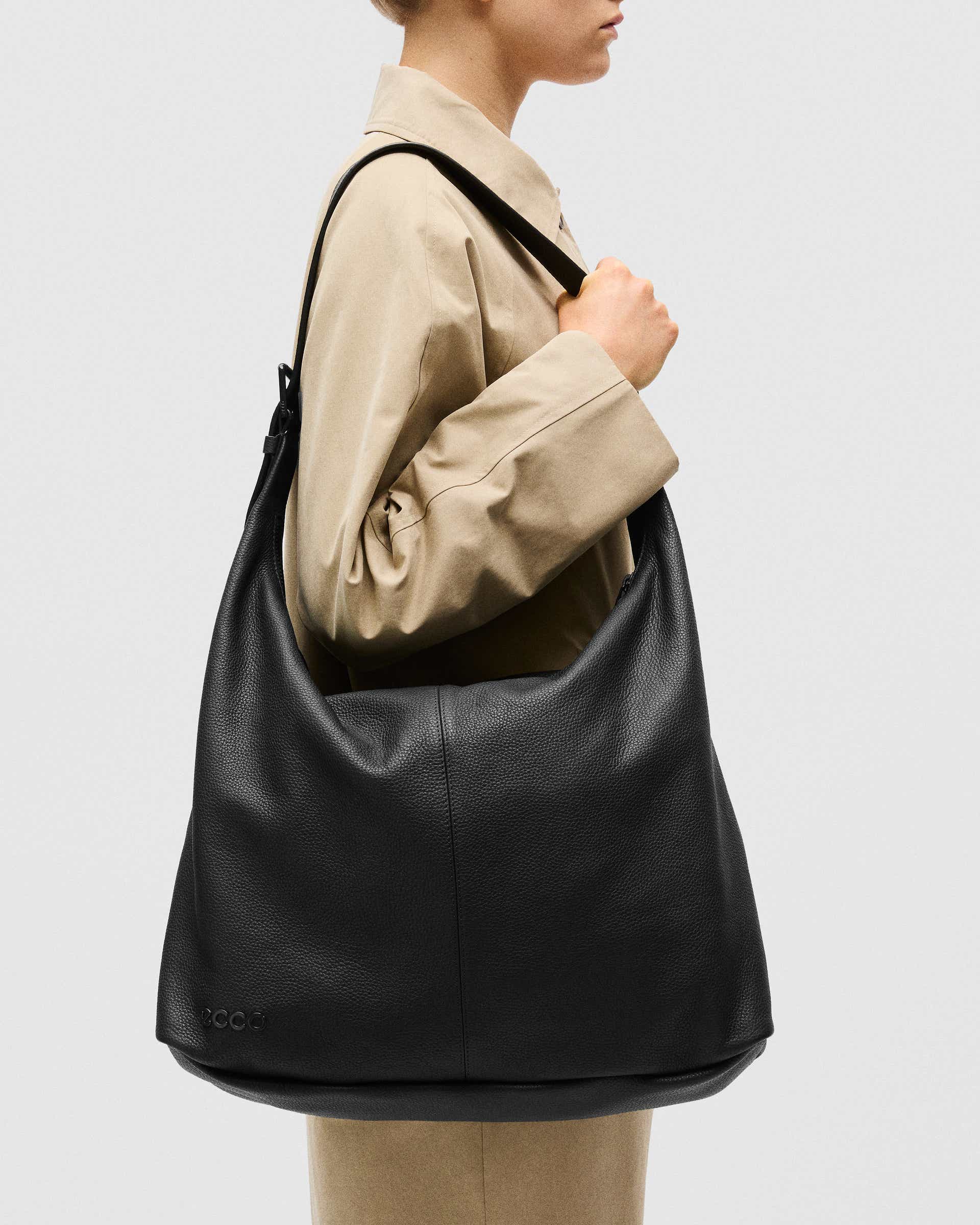 ECCO® Hobo kožna torba hobo - Crna - Lifestyle image-1