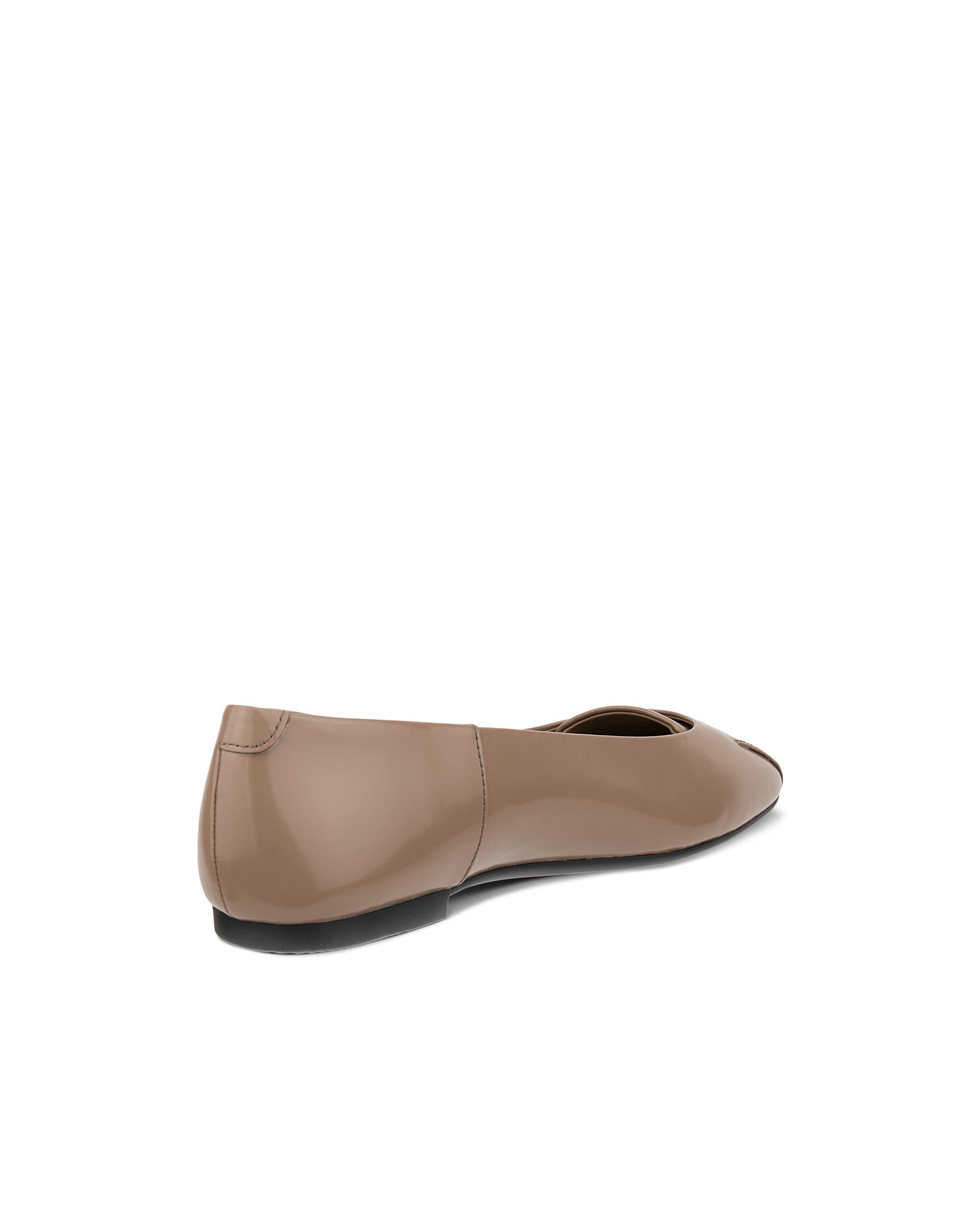 Women's ECCO® Margot Leather Ballerina Flat - Brown - Back