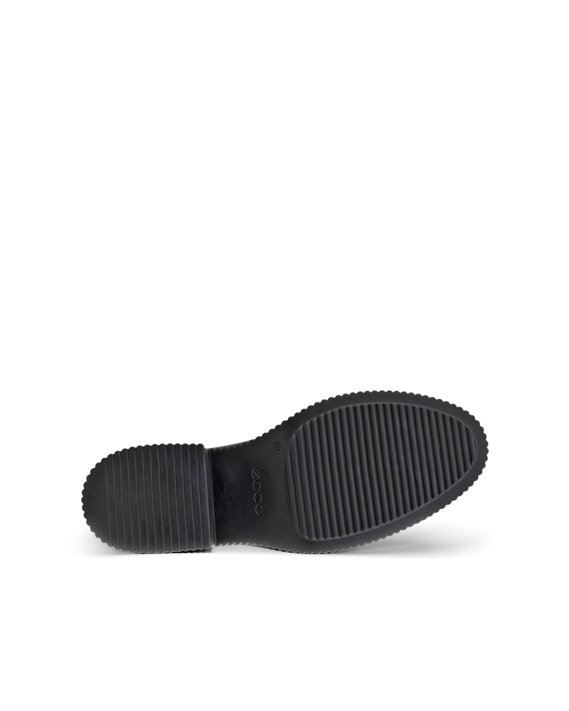 ECCO Fluted Heel ウィメンズ レザーアンクルブーツ - ブラック - Sole