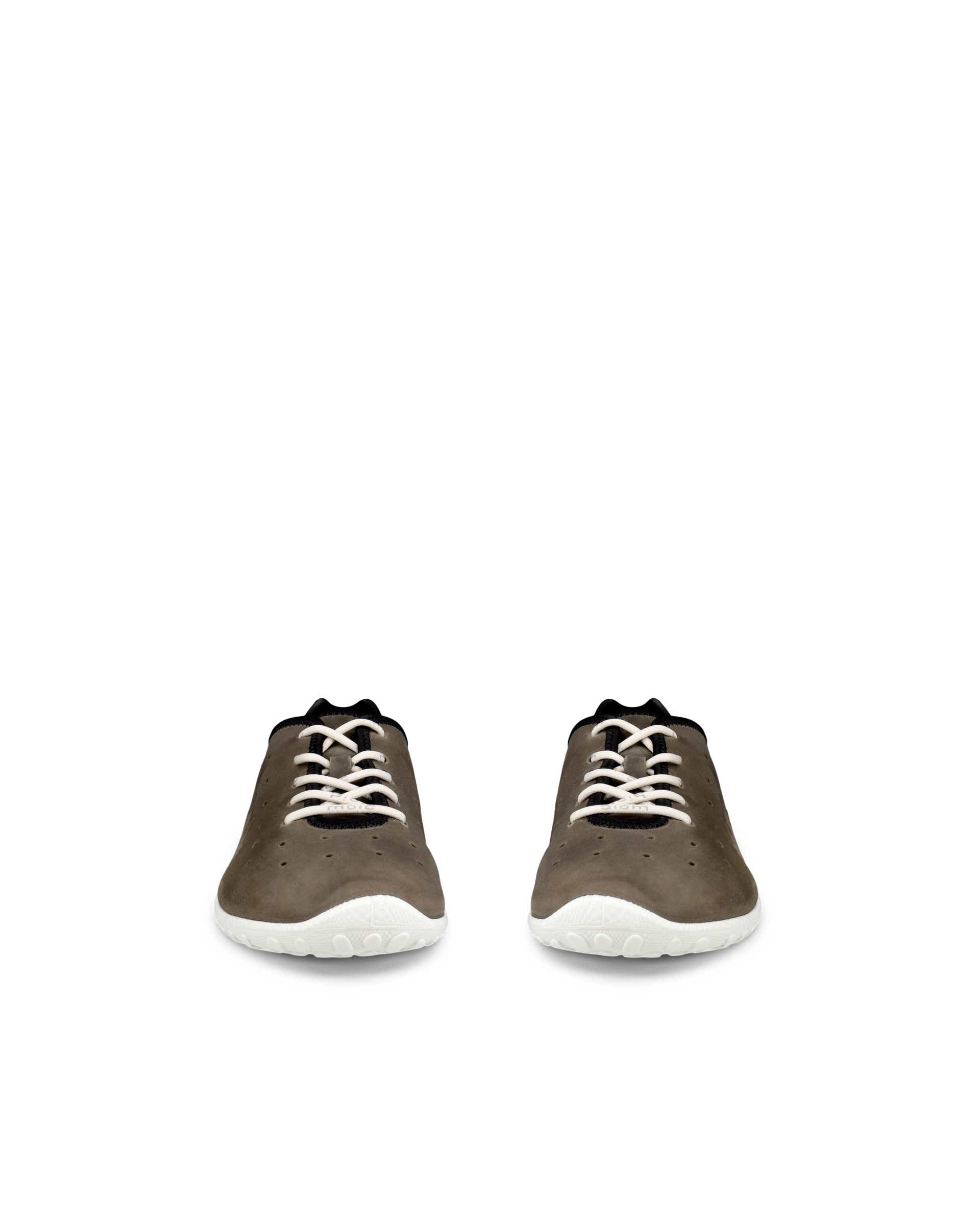 Męskie sznurowane buty z nubuku ECCO® BIOM EVERYDAY - Brązowy - Front pair