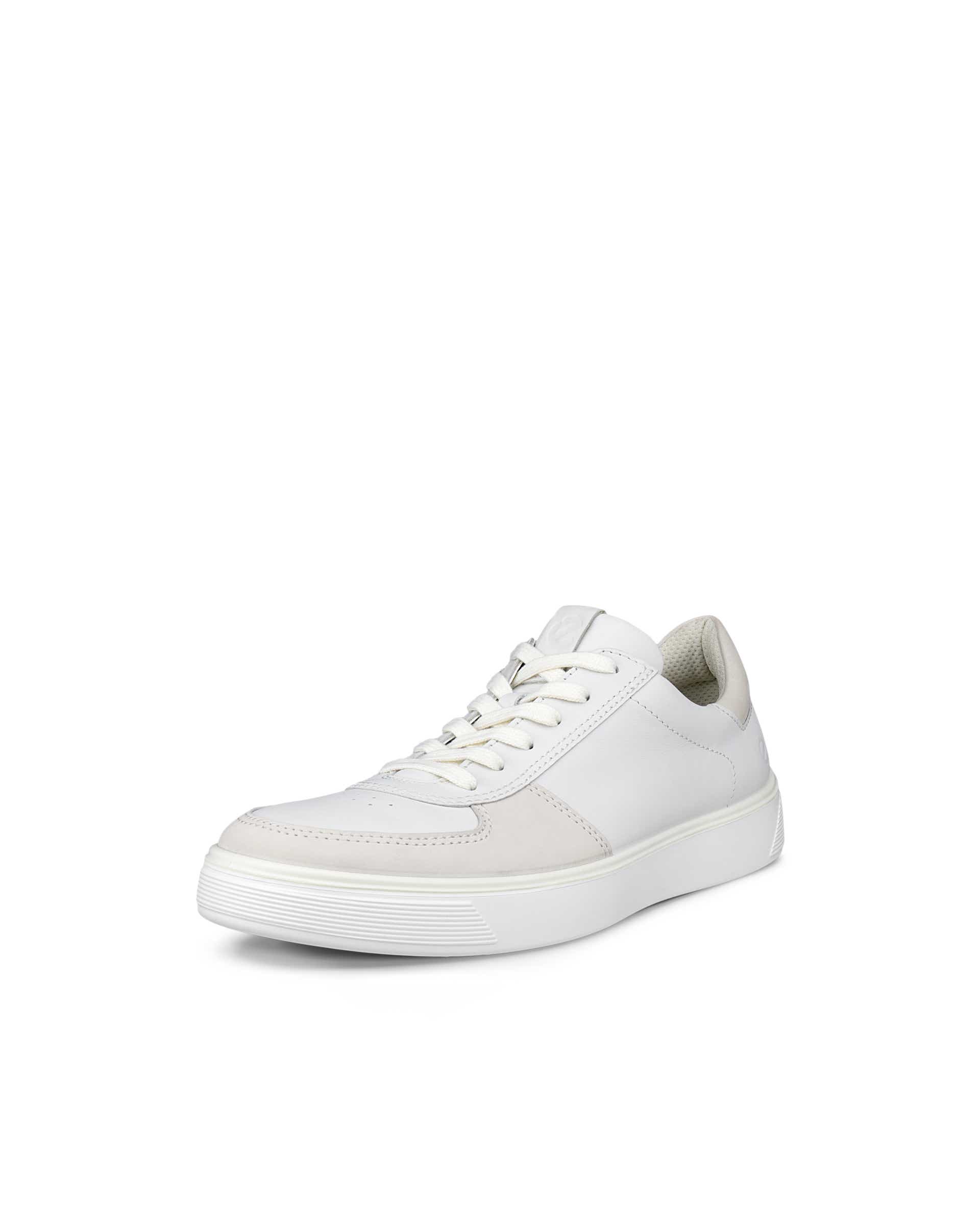 Men's ECCO® Street Tray Leather Sneaker - White - Main