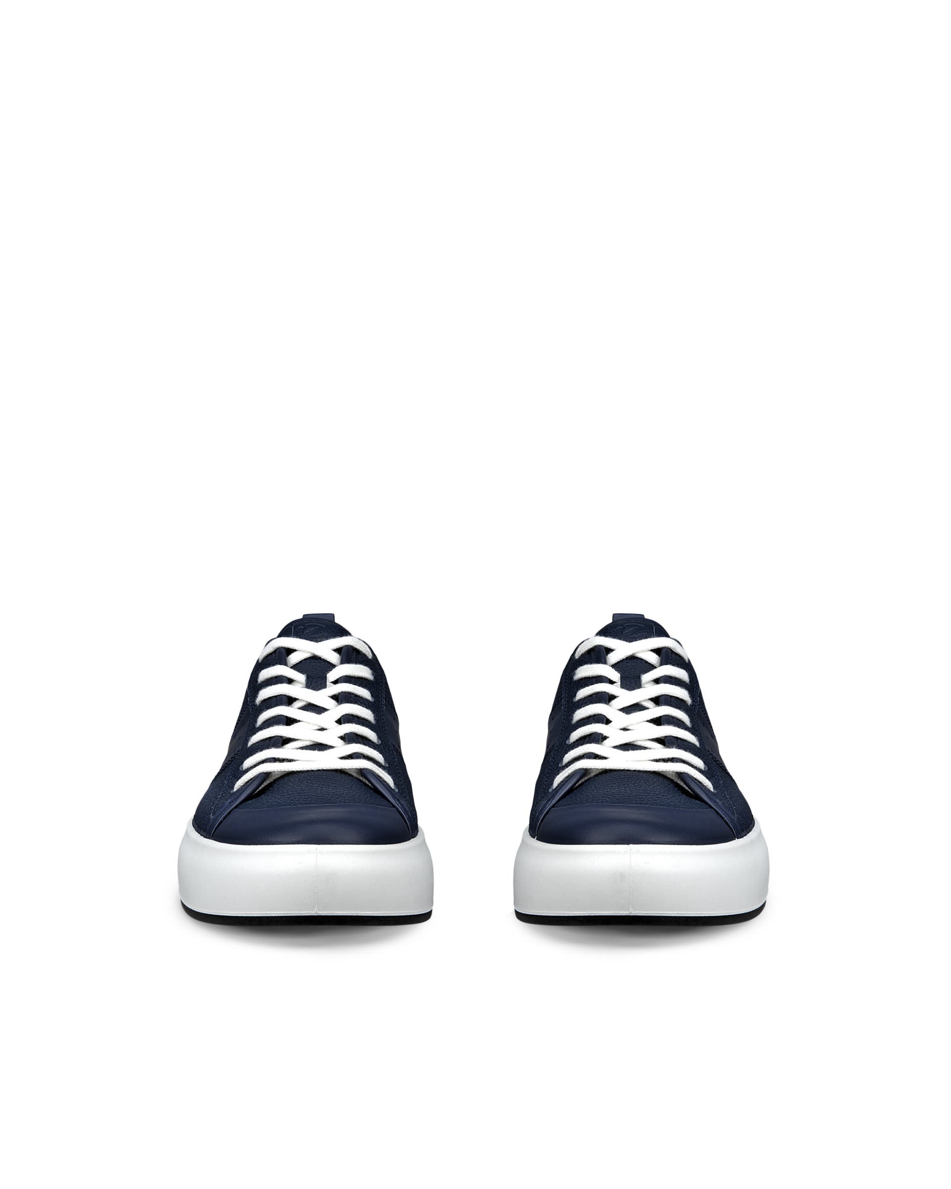 ECCO STREET ACE MENS メンズ レザースニーカー - ブルー - Front pair