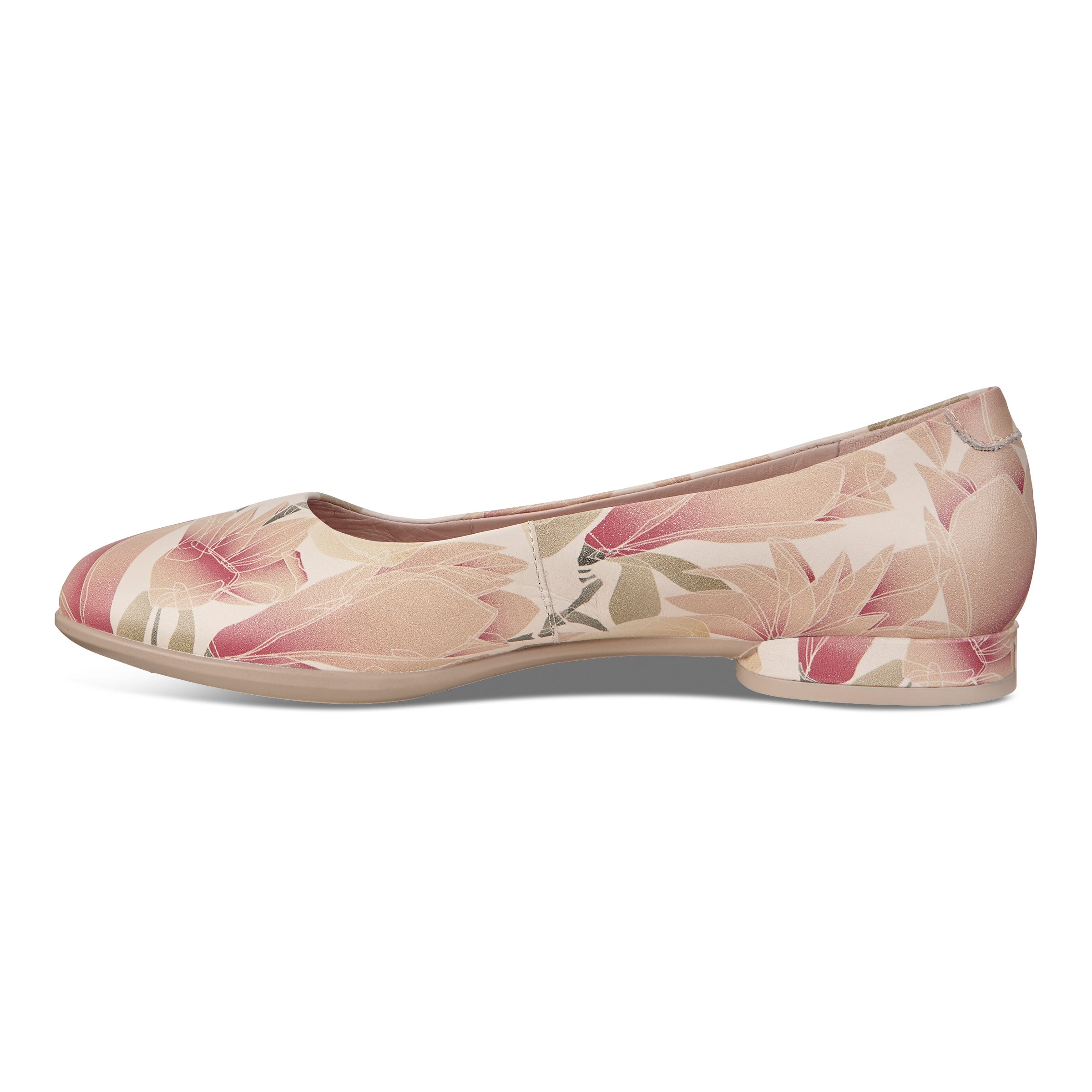ECCO Women's Anine Ballerina Shoes - Pink - Inside
