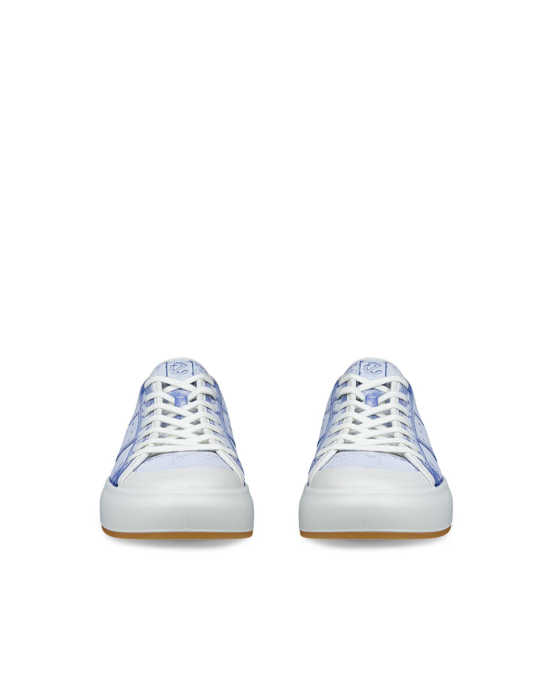 ECCO® Street Ace Heren leren sneaker - Blauw - Front pair