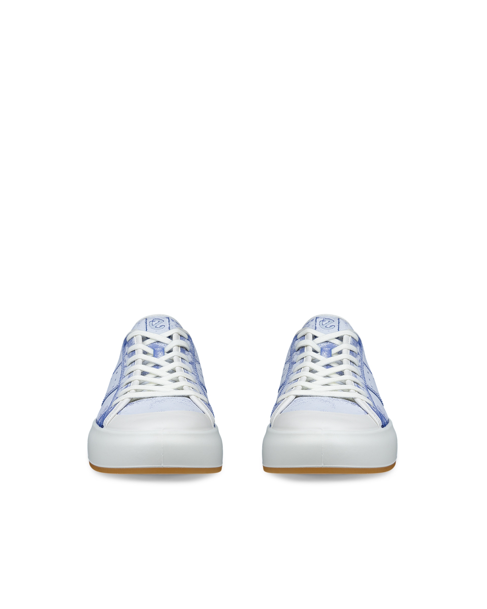 ECCO® Street Ace Heren leren sneaker - Blauw - Front pair
