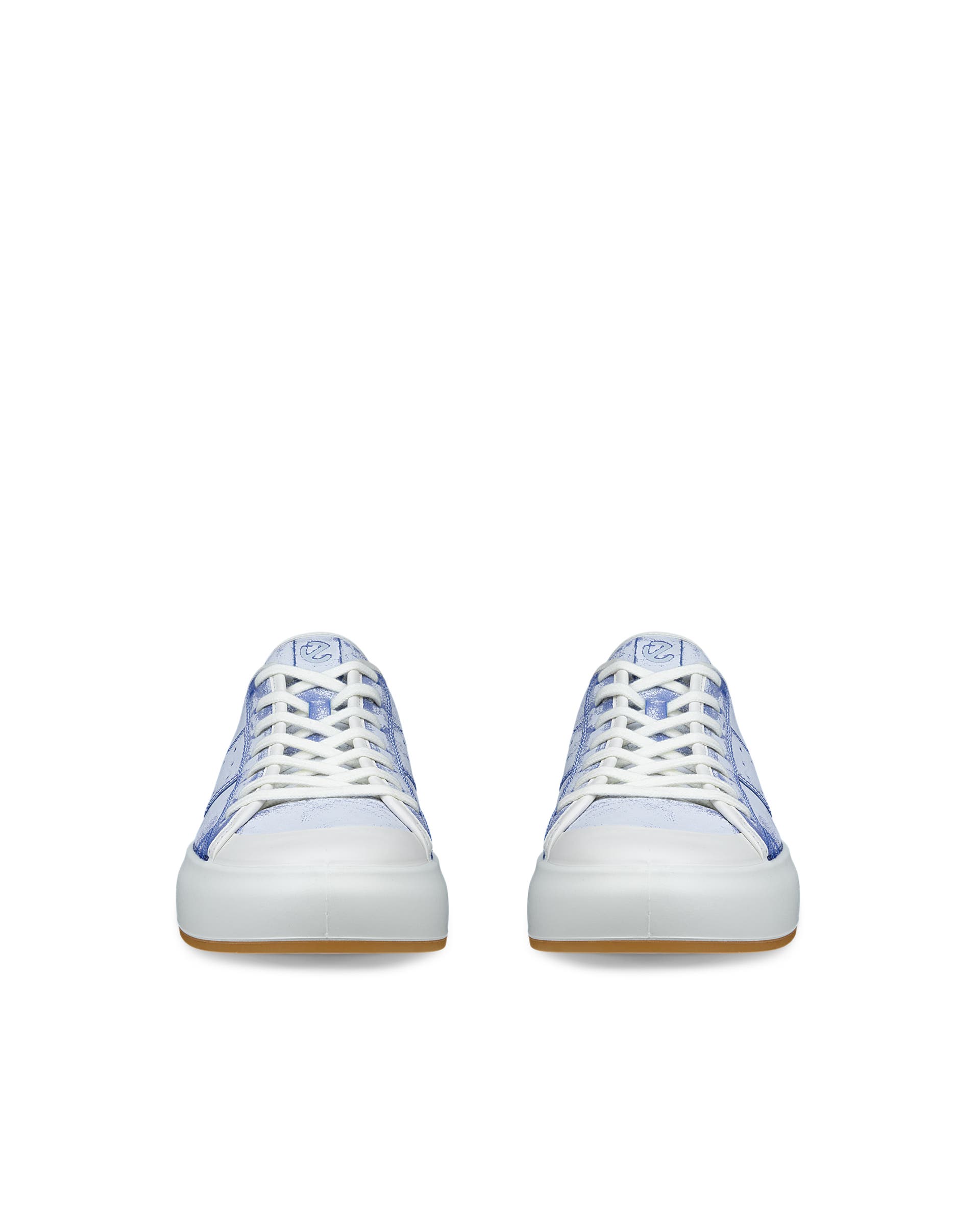 ECCO® Street Ace Heren leren sneaker - Blauw - Front pair