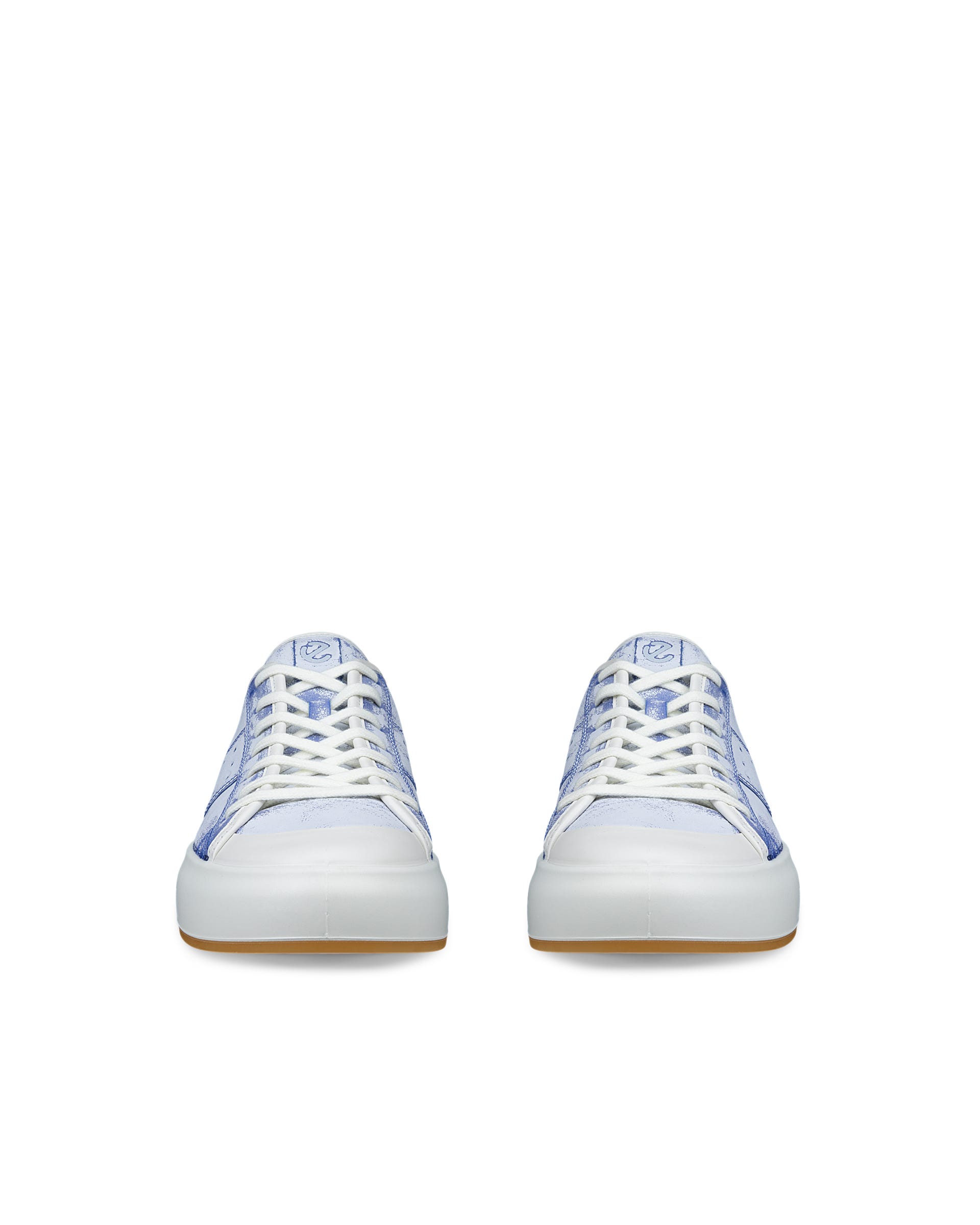 ECCO® Street Ace Heren leren sneaker - Blauw - Front pair