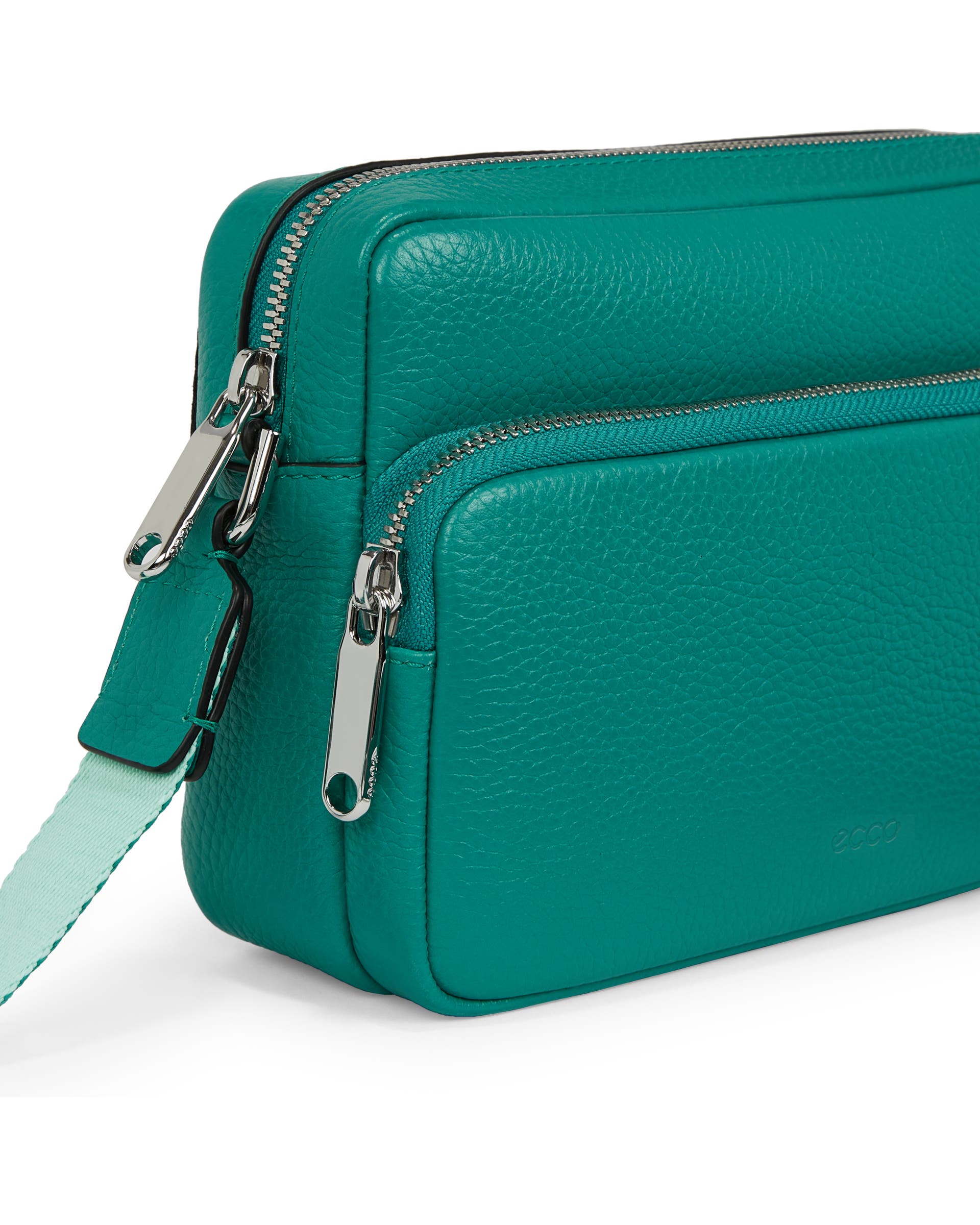 ECCO® Camera Bag Pebbled Leather Camera Bag - Green - Detail-1