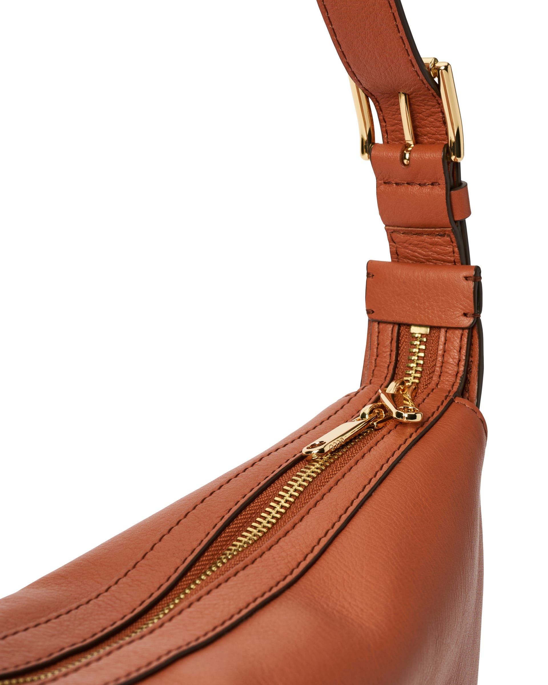 ECCO® FORTUNE Leather Shoulder Bag - Brown - Detail-1