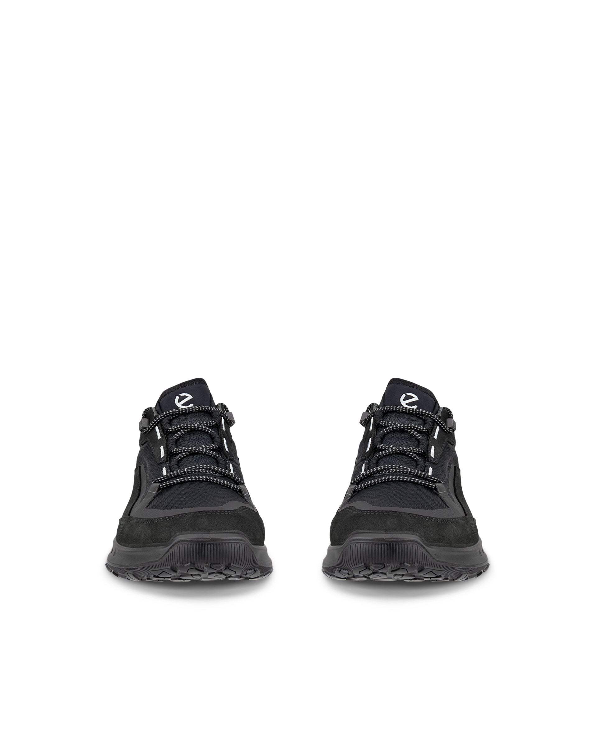 Men's ECCO® ULT-TRN Nubuck Waterproof Hiking Shoe - Black - Front pair