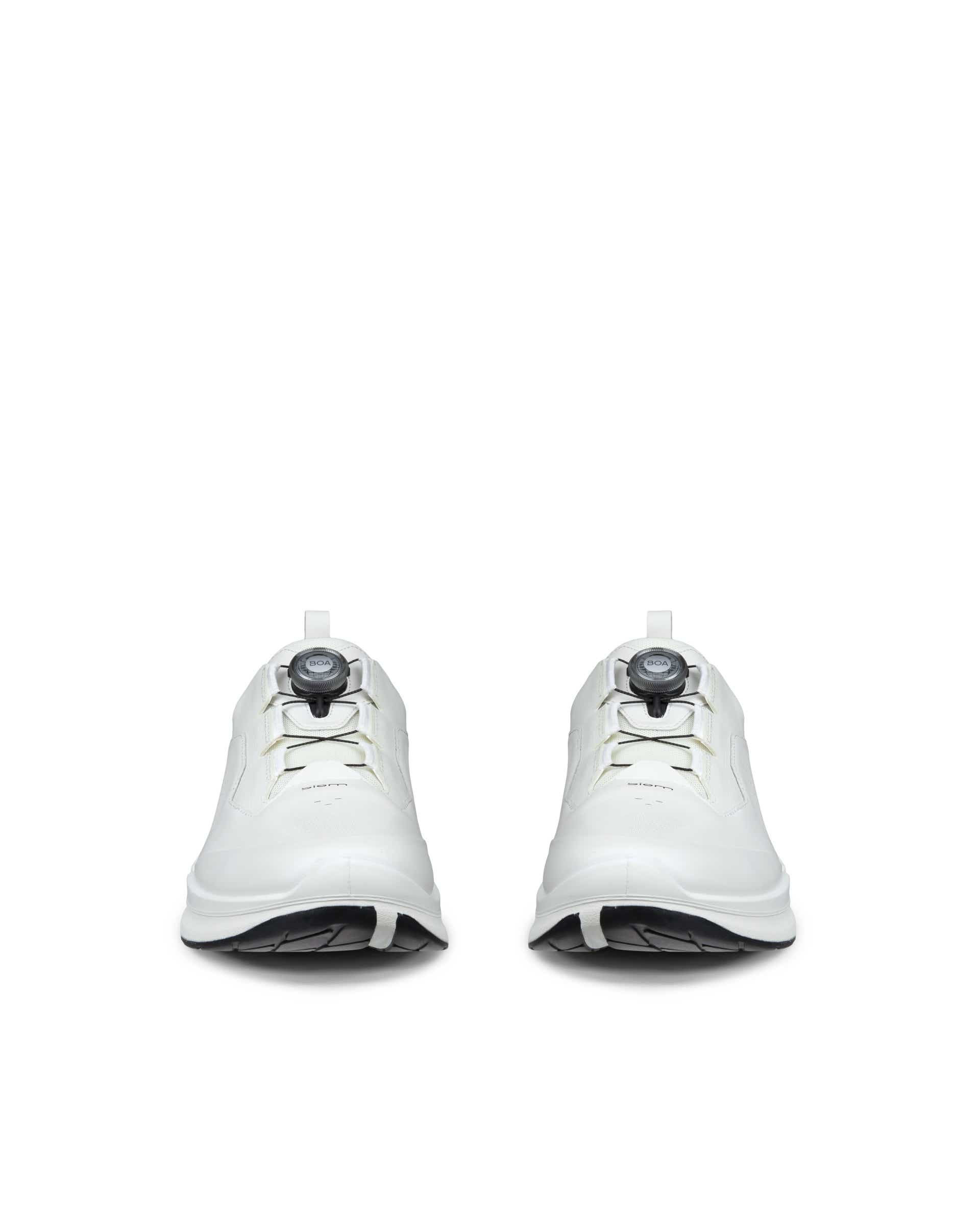 Men's ECCO® Biom 2.2 Boa Leather Sneaker - White - Front pair