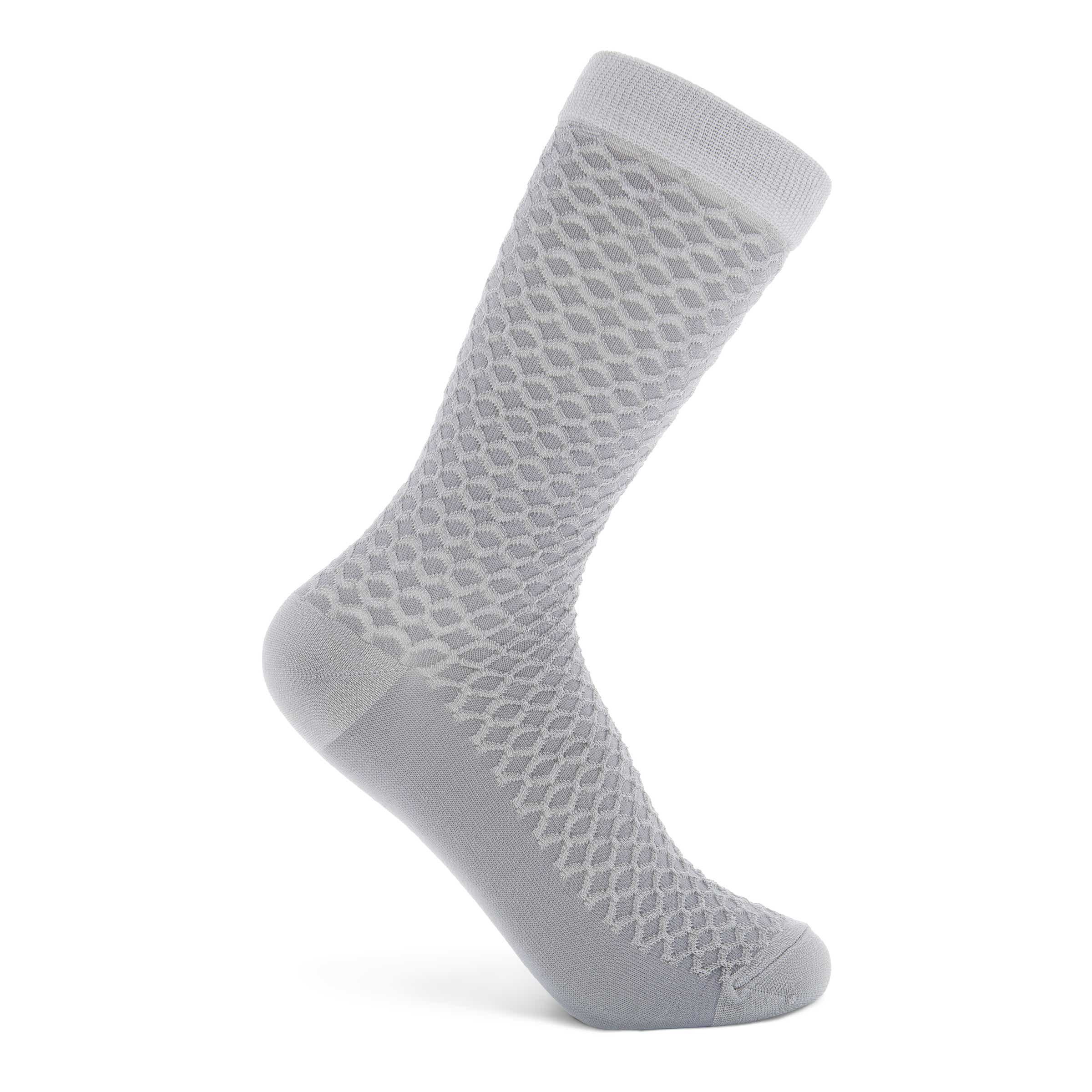 ECCO Women's Openwork Socks - Grey - Detail-1