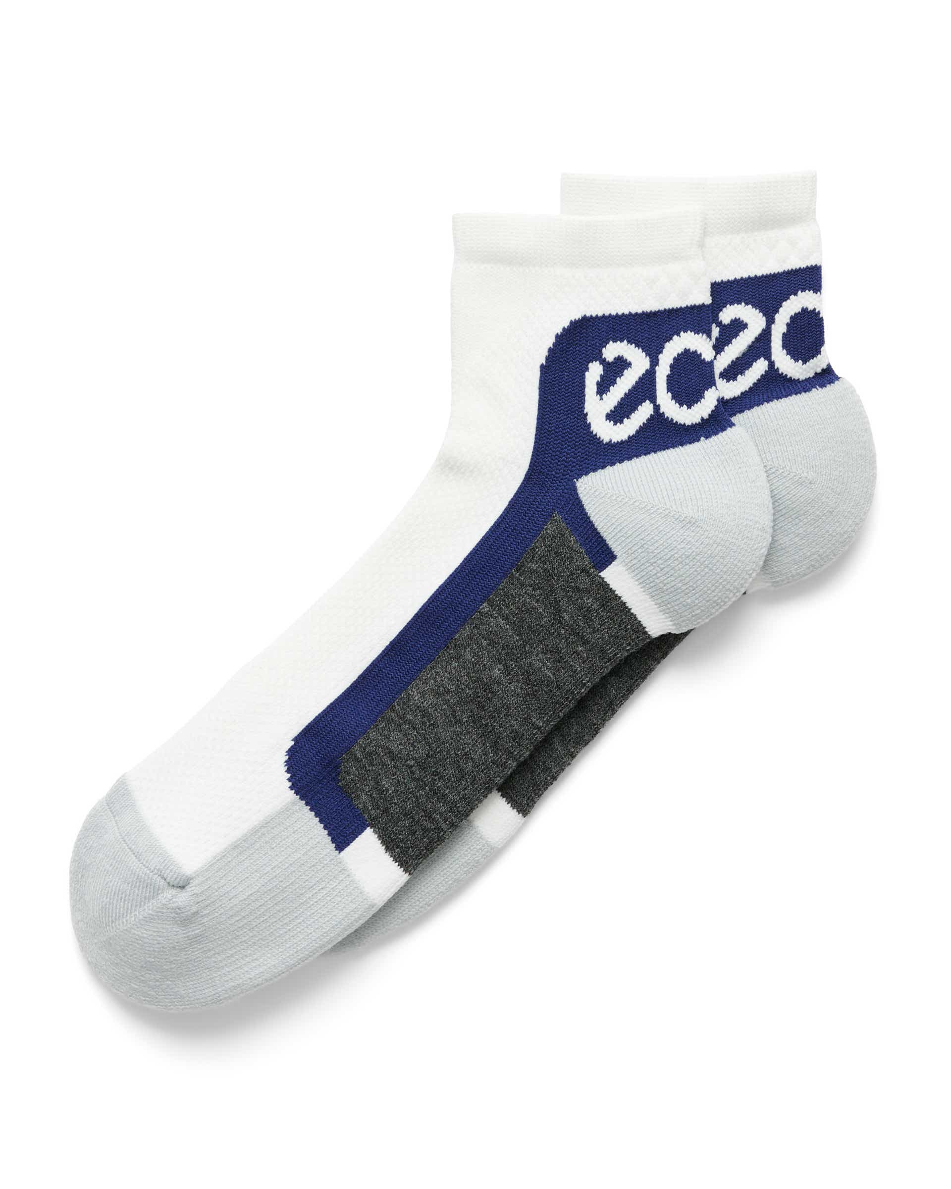 Unisex ECCO® Tech Sporty Ankle-Cut Socks - White - Main