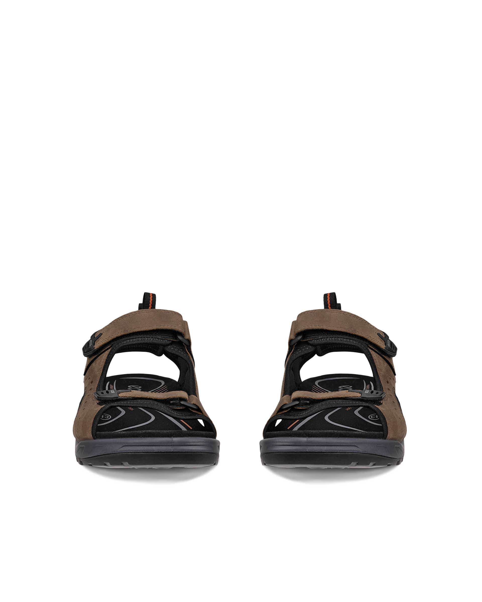 ECCO® Offroad Andes II sandale de marche en nubuck pour homme - Brun - Front pair