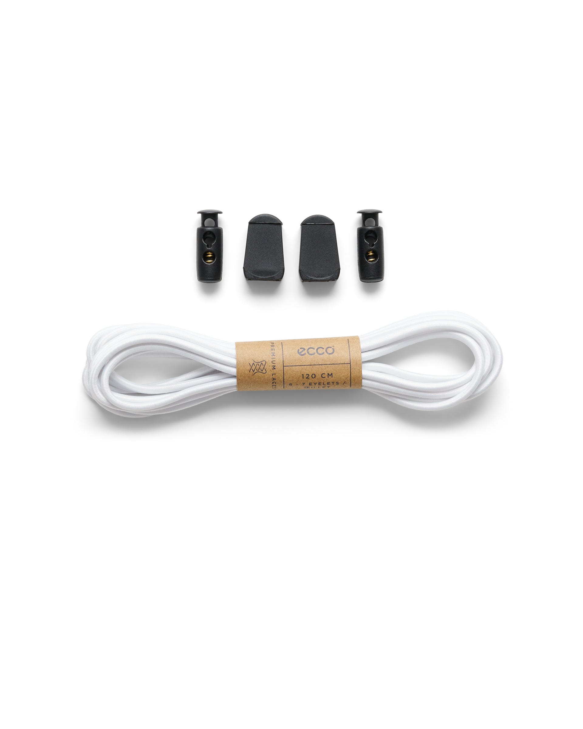 ECCO® Fast Lock lacets - Blanc - Main