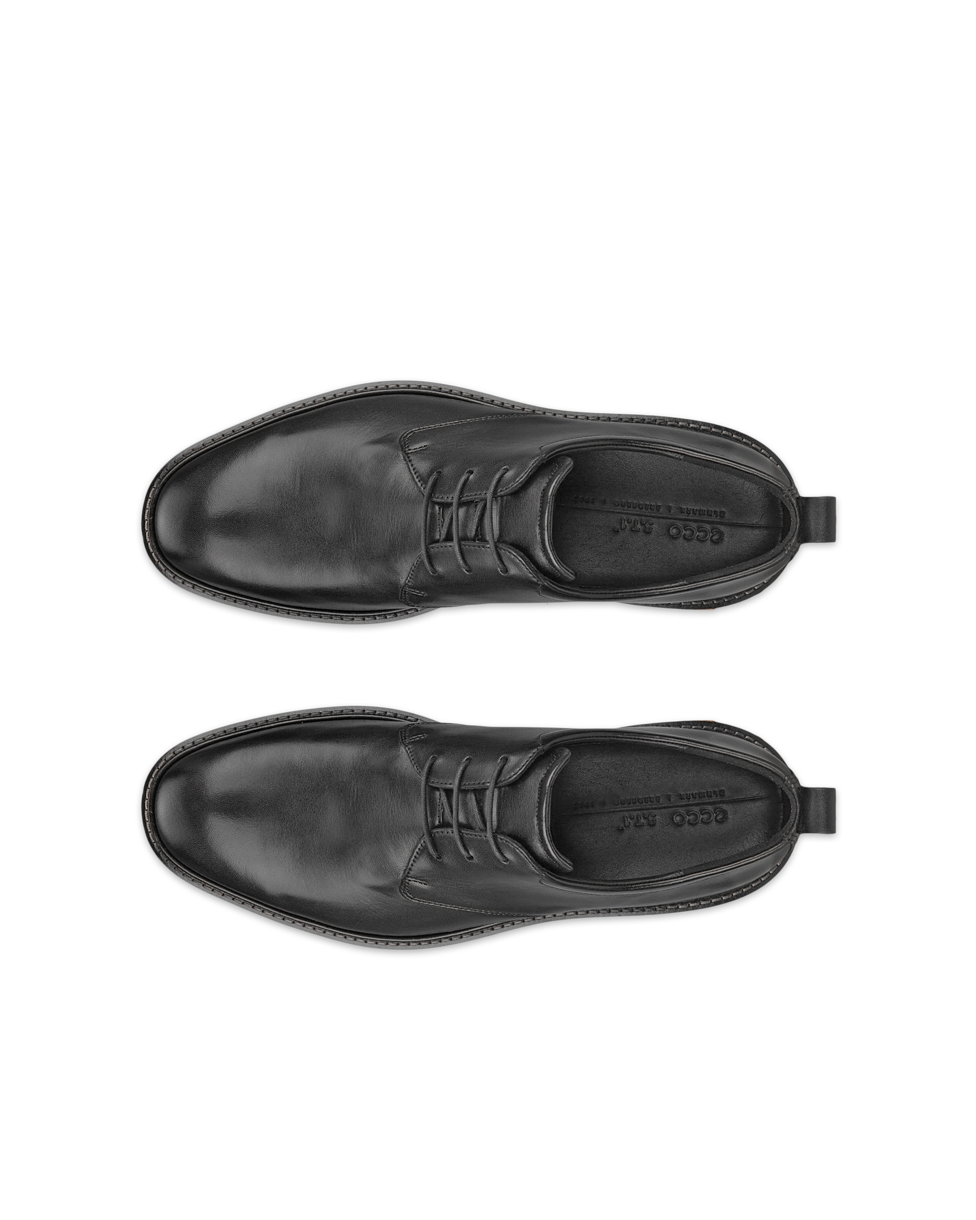 ECCO® ST.1 Hybrid derbies cuir pour homme - Noir - Top left pair