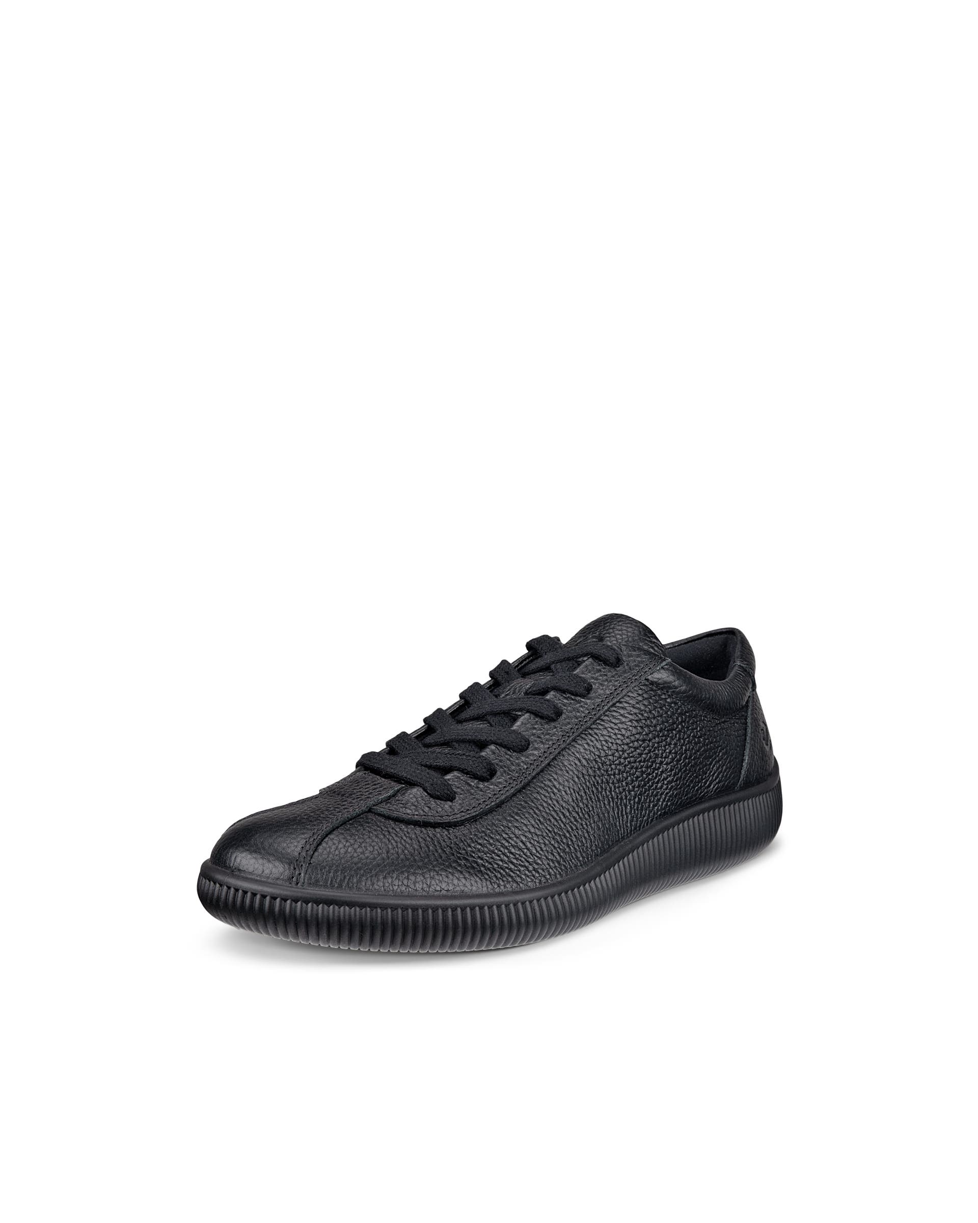 Men's ECCO® Soft Zero Leather Sneaker - Black - Main