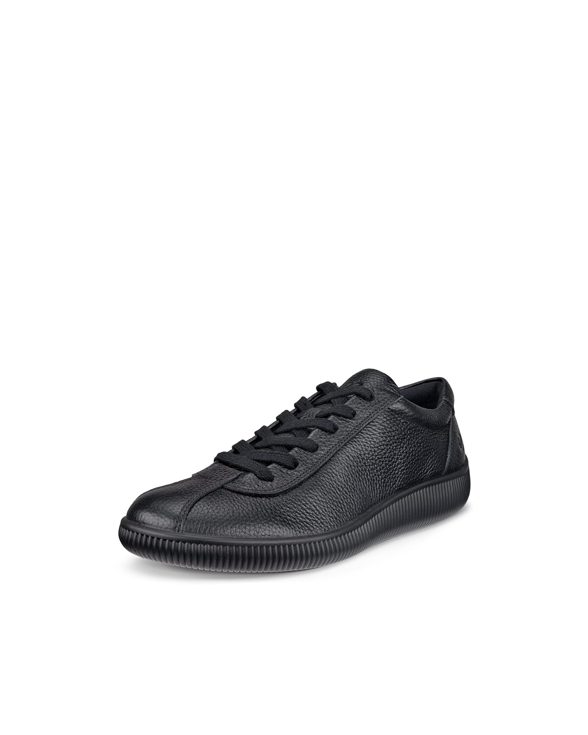 Men's ECCO® Soft Zero Leather Sneaker - Black - Main