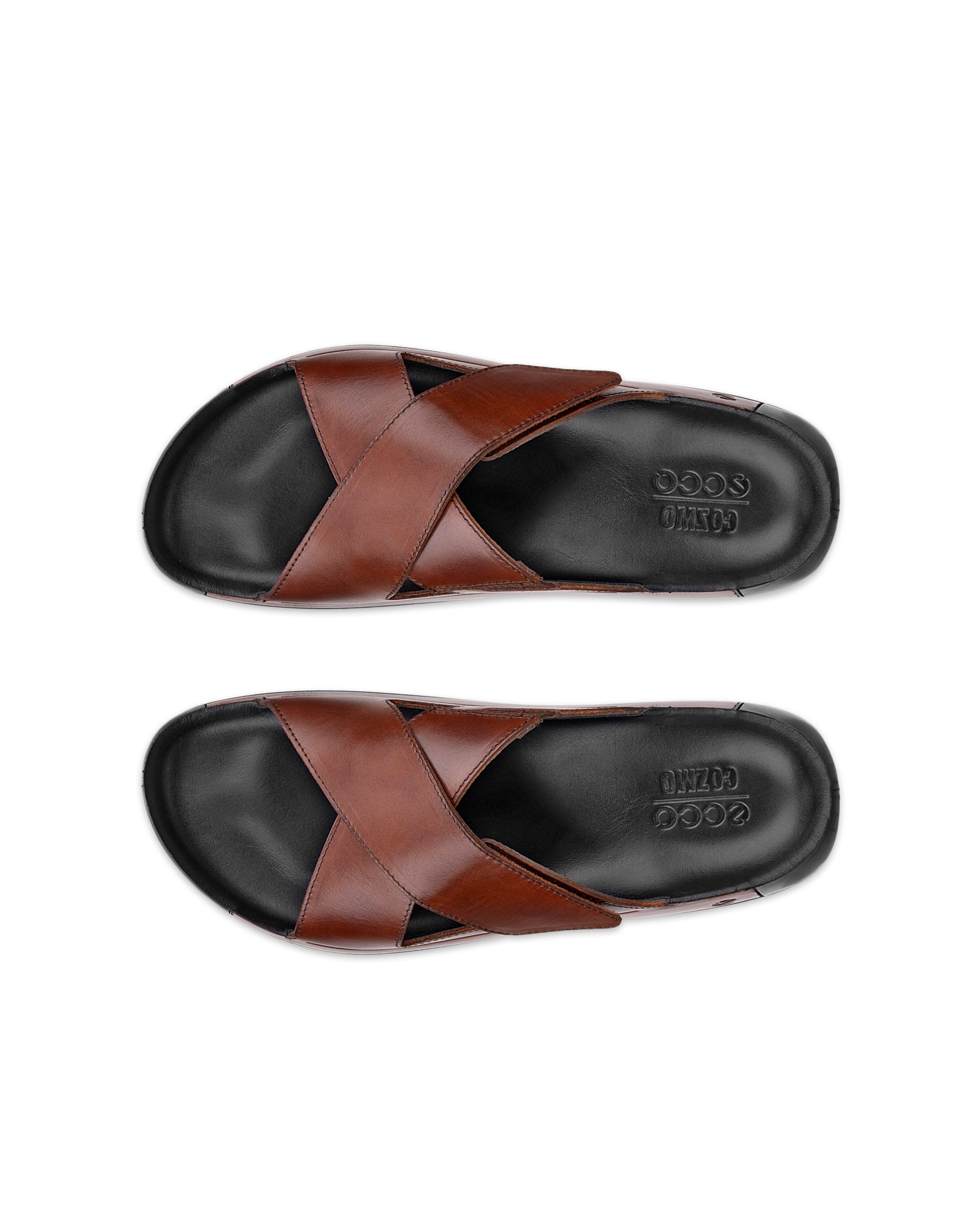 ECCO COZMO MEN'S SANDAL - Brown - Top left pair