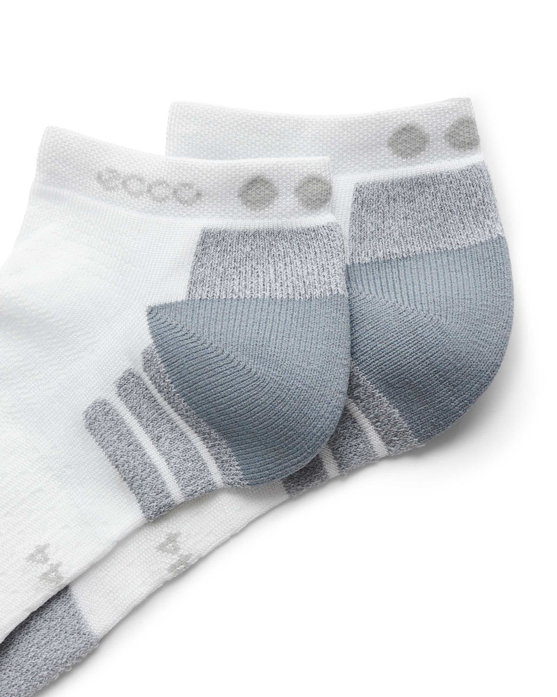 Unisex ECCO® Tour Lite No-Show Socks - White - Detail-1