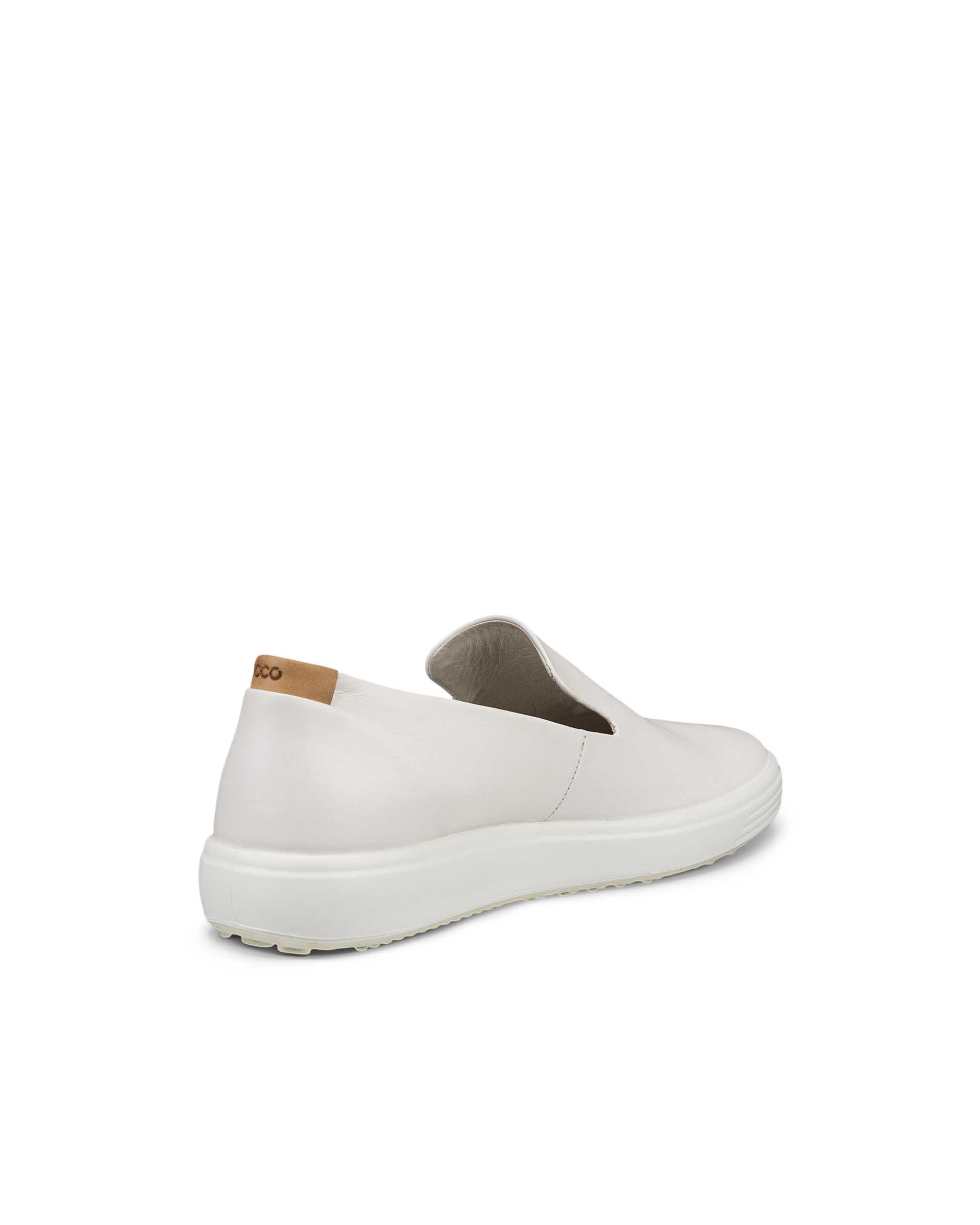 ECCO® Soft 7 chaussures sans lacet en cuir pour femme - Blanc - Back
