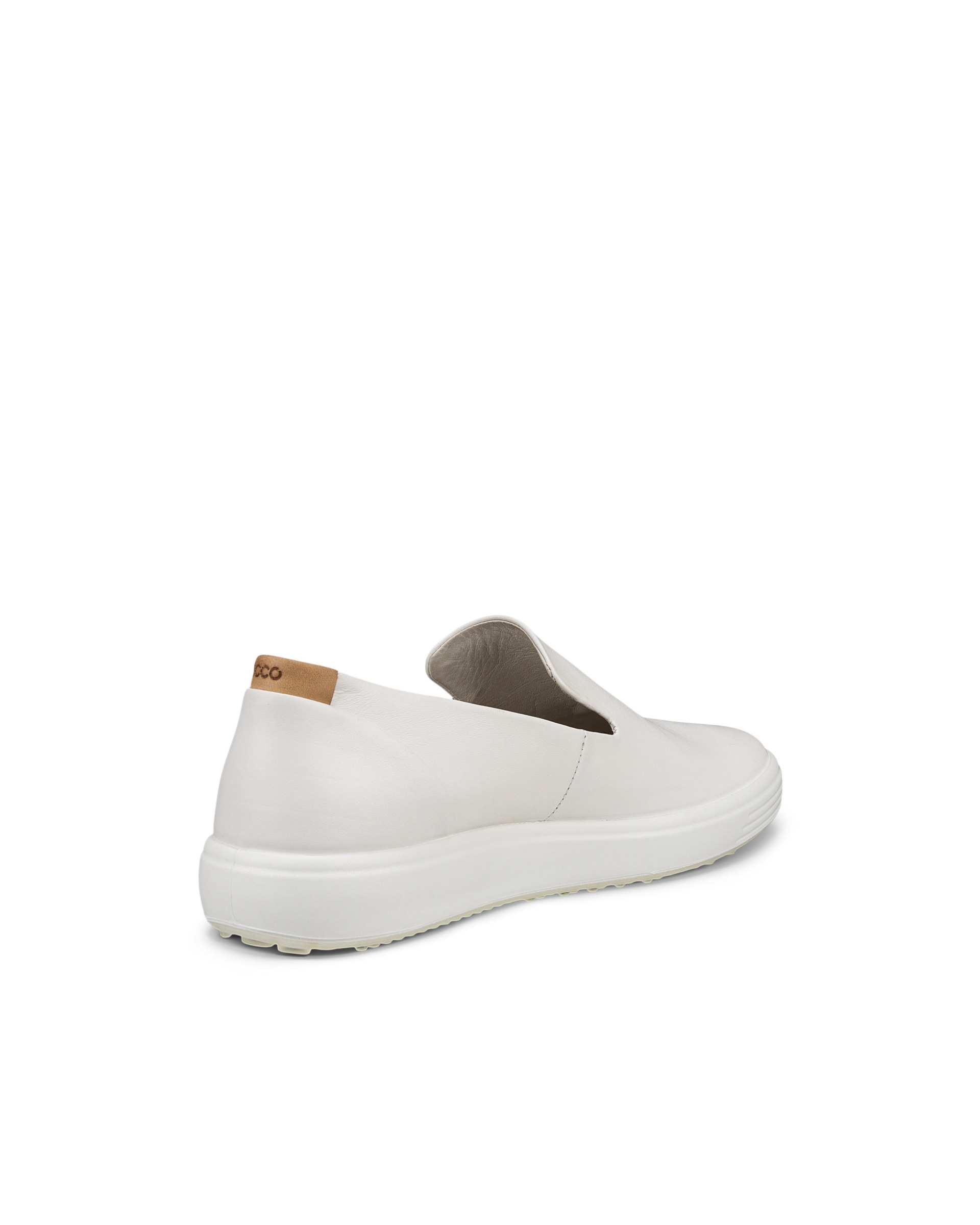 ECCO® Soft 7 chaussures sans lacet en cuir pour femme - Blanc - Back
