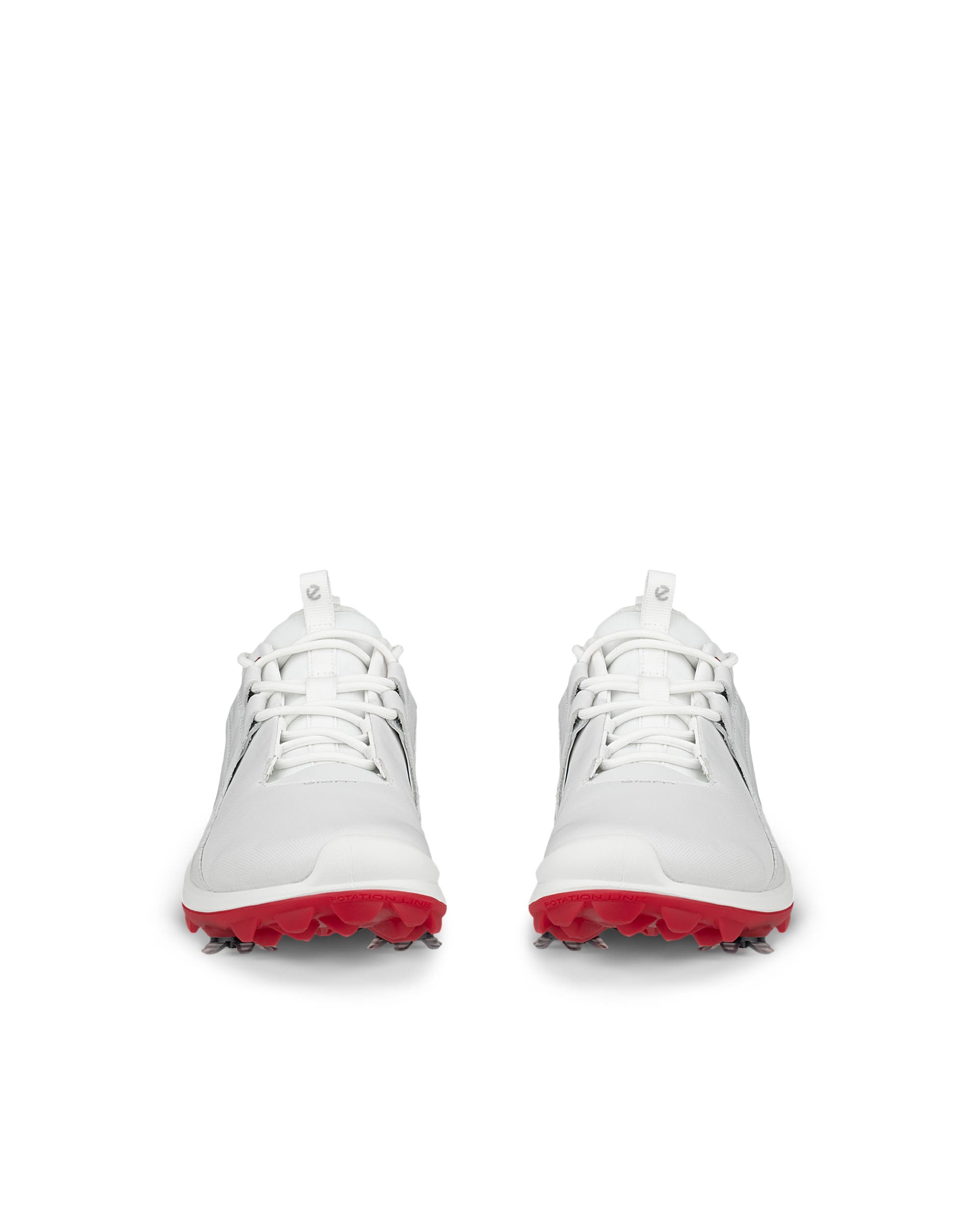 Women's ECCO® Golf Biom Tour Leather Waterproof Spikes Golf Shoe - White - Front pair